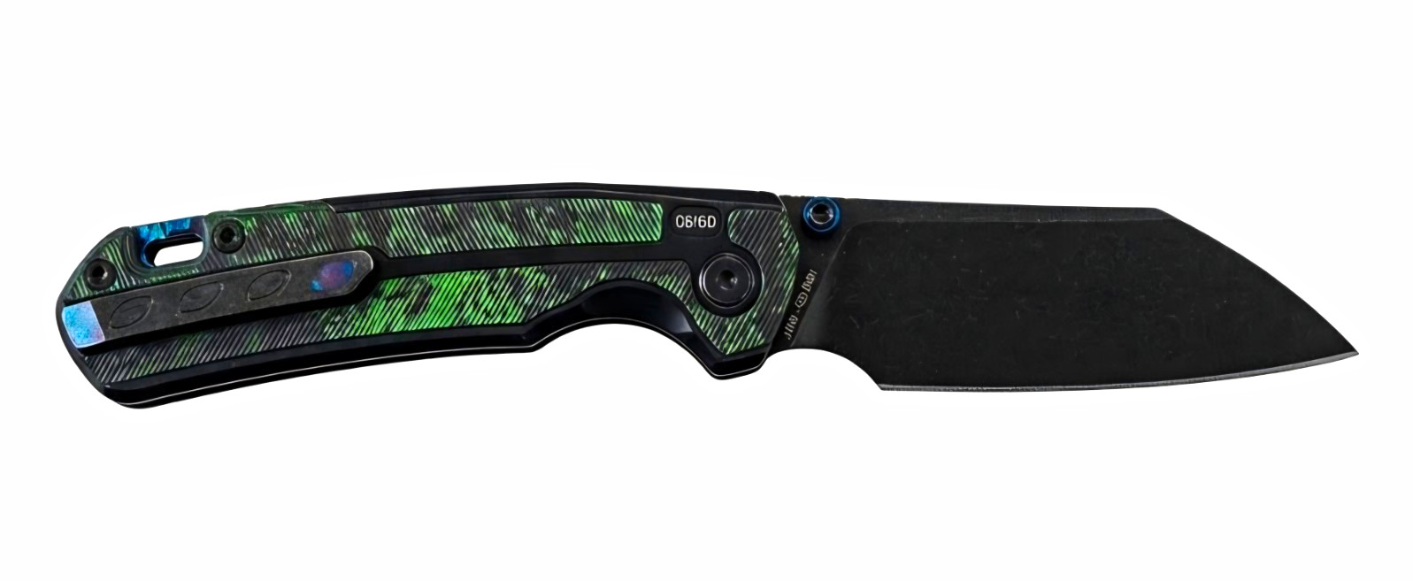 CJRB Interstellar Pyrite-Light S90V Blade Titanium Handle With Fat Carbon Inlay CJRB Interstellar Pyrite-Light S90V Blade Titanium Handle With Fat Carbon Inlay