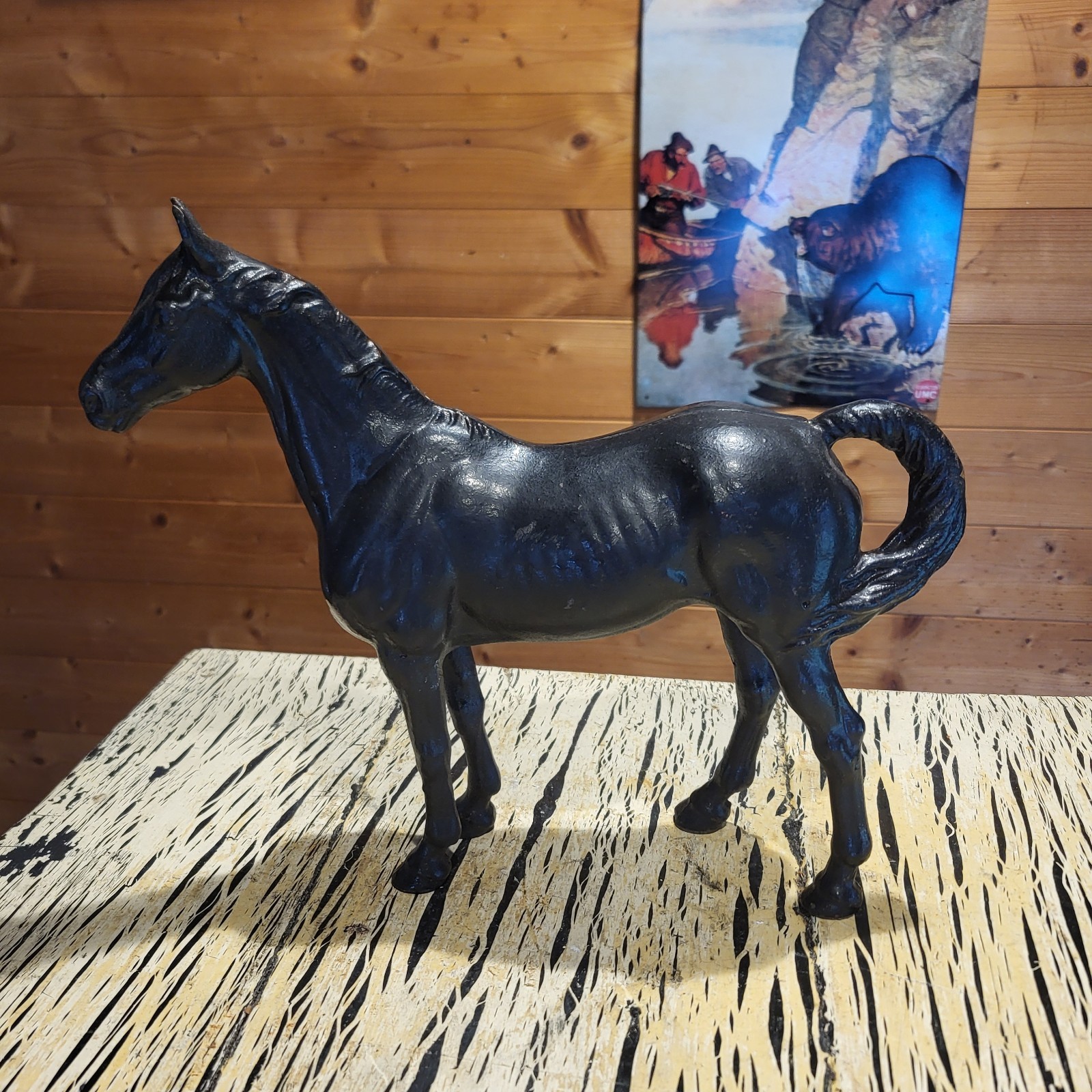 1930s HUBLEY ? Cast Iron Black Beauty Thoroughbred Horse Door Stop 1930s HUBLEY ? Cast Iron Black Beauty Thoroughbred Horse Door Stop