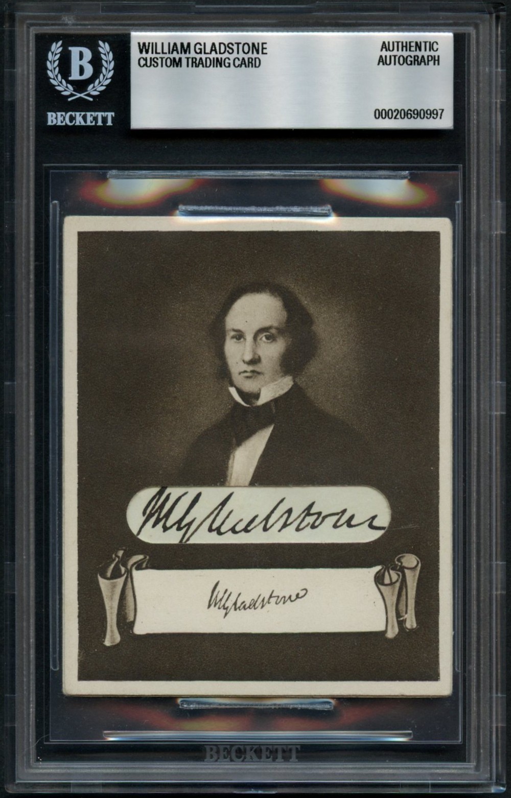 William Gladstone signed autograph 2.5X3.5 Custom Cut UK Prime Minister BAS Slab William Gladstone signed autograph 2.5X3.5 Custom Cut UK Prime Minister BAS Slab