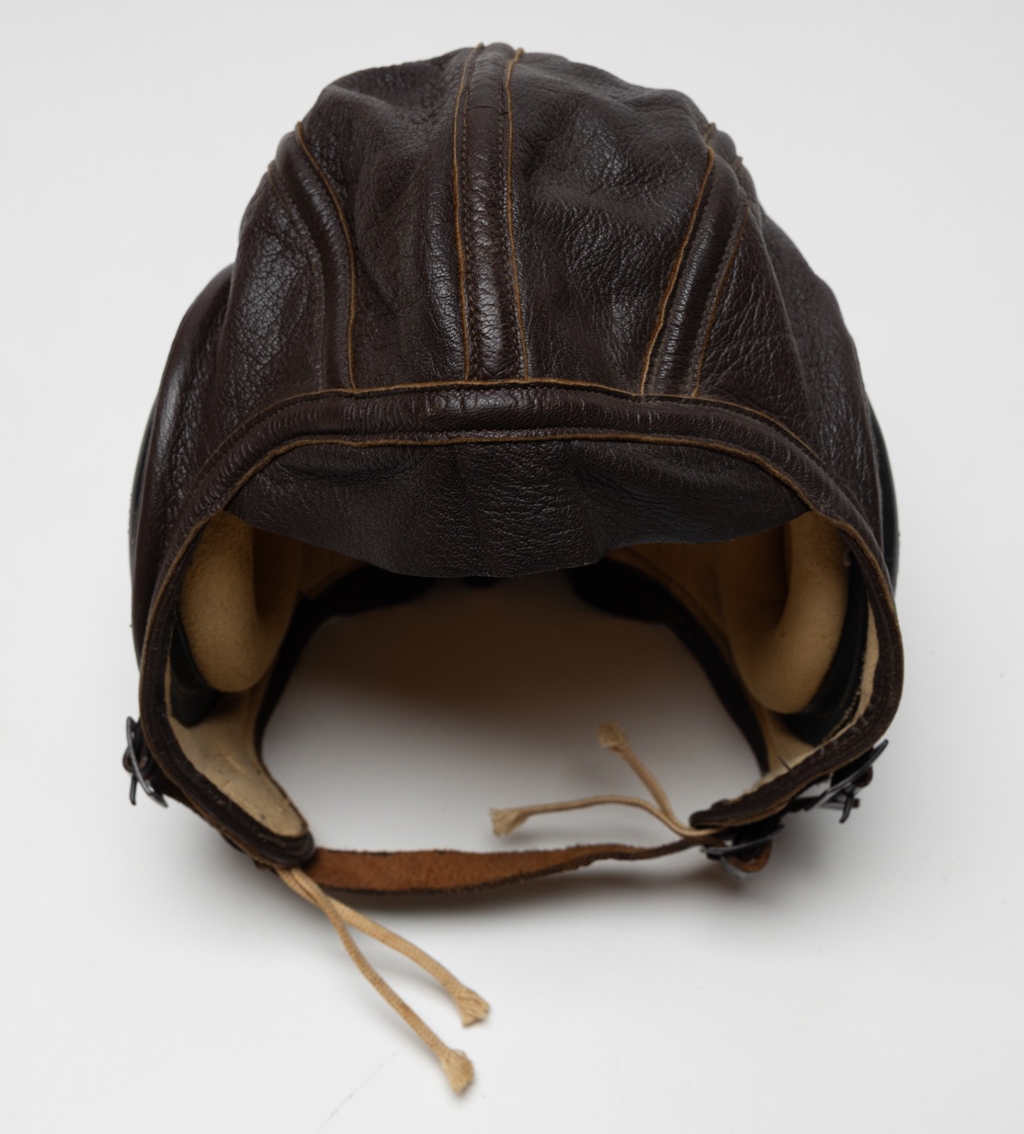WWII USN US Navy Slote & Klein A-11 Military Leather Pilot's Flight Cap Helmet M