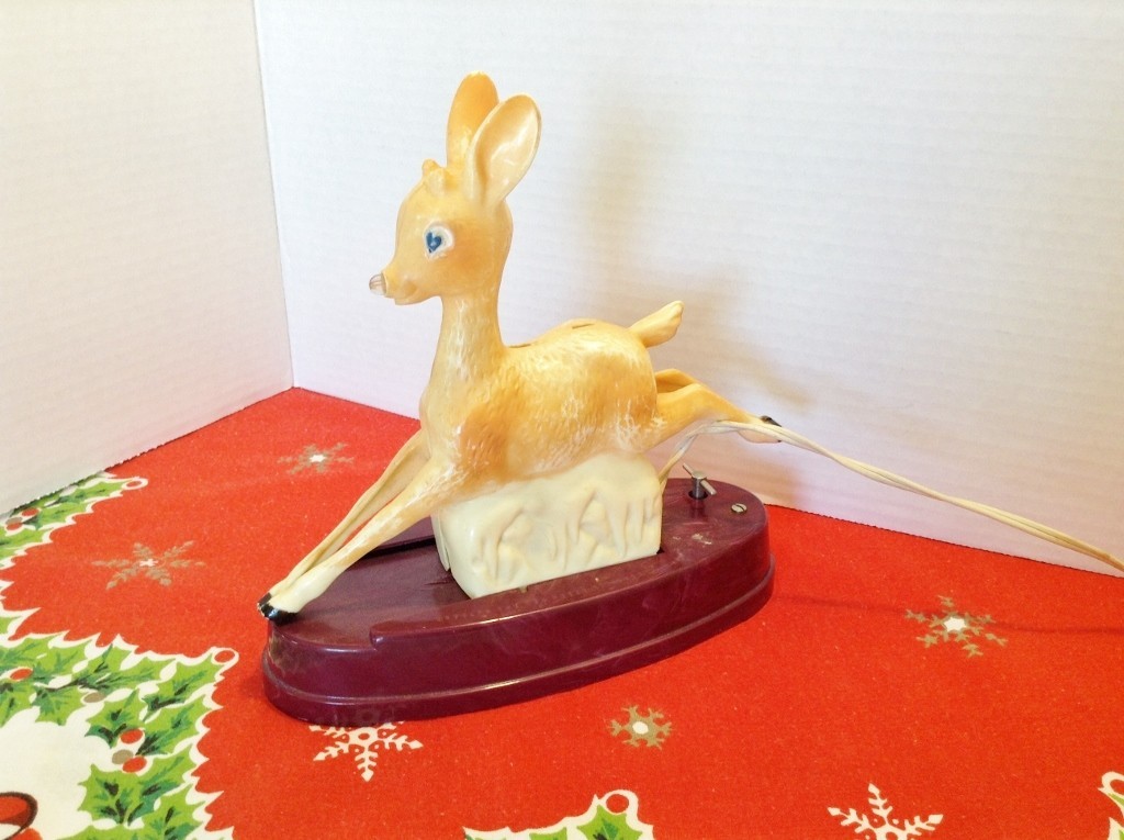 RARE 1949 Paramount Rudolph The Red-Nosed Reindeer Illuminated Musical ~ No Box RARE 1949 Paramount Rudolph The Red-Nosed Reindeer Illuminated Musical ~ No Box