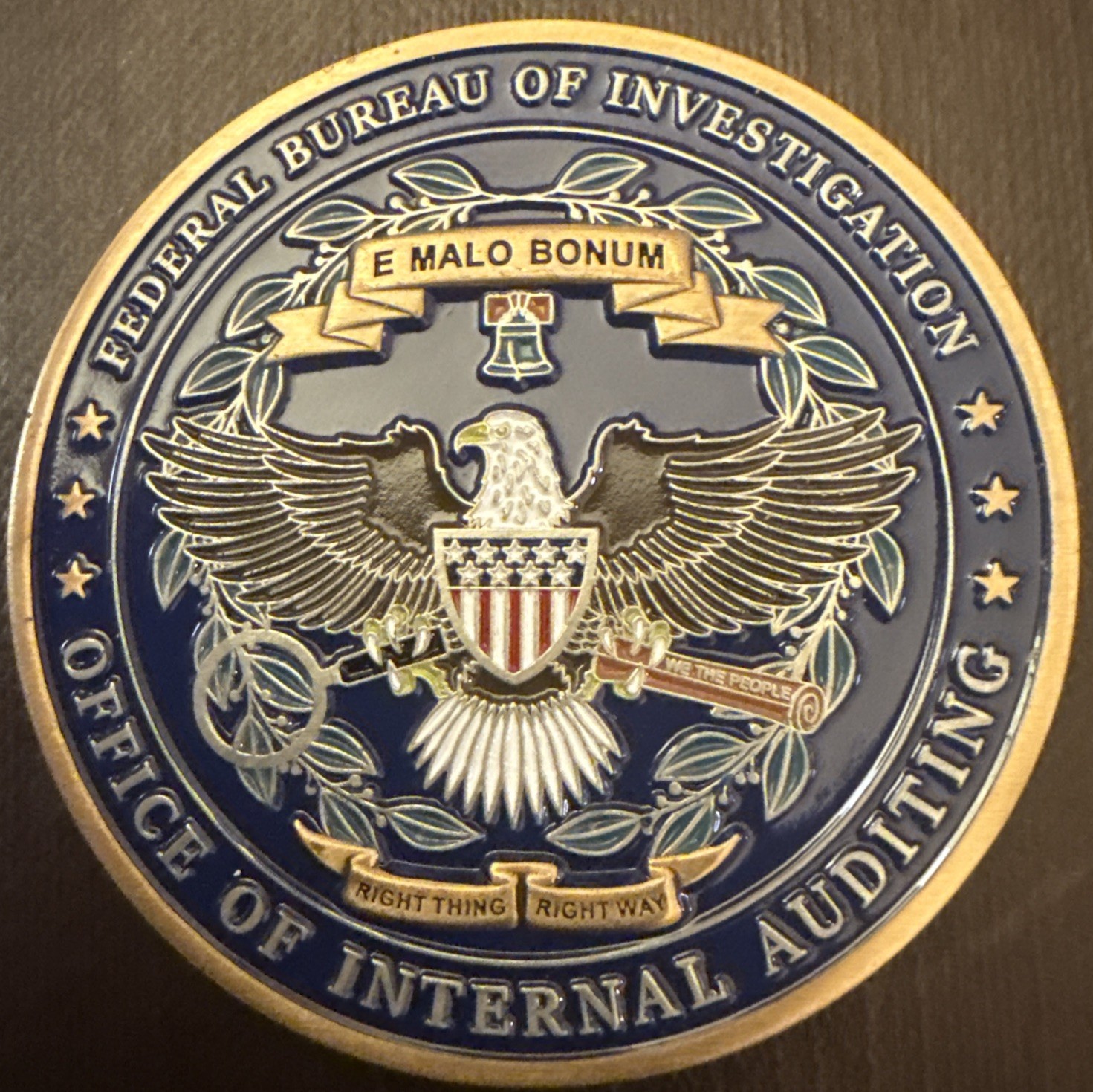 FBI HQ Office Of Internal Auditing Challenge Coin