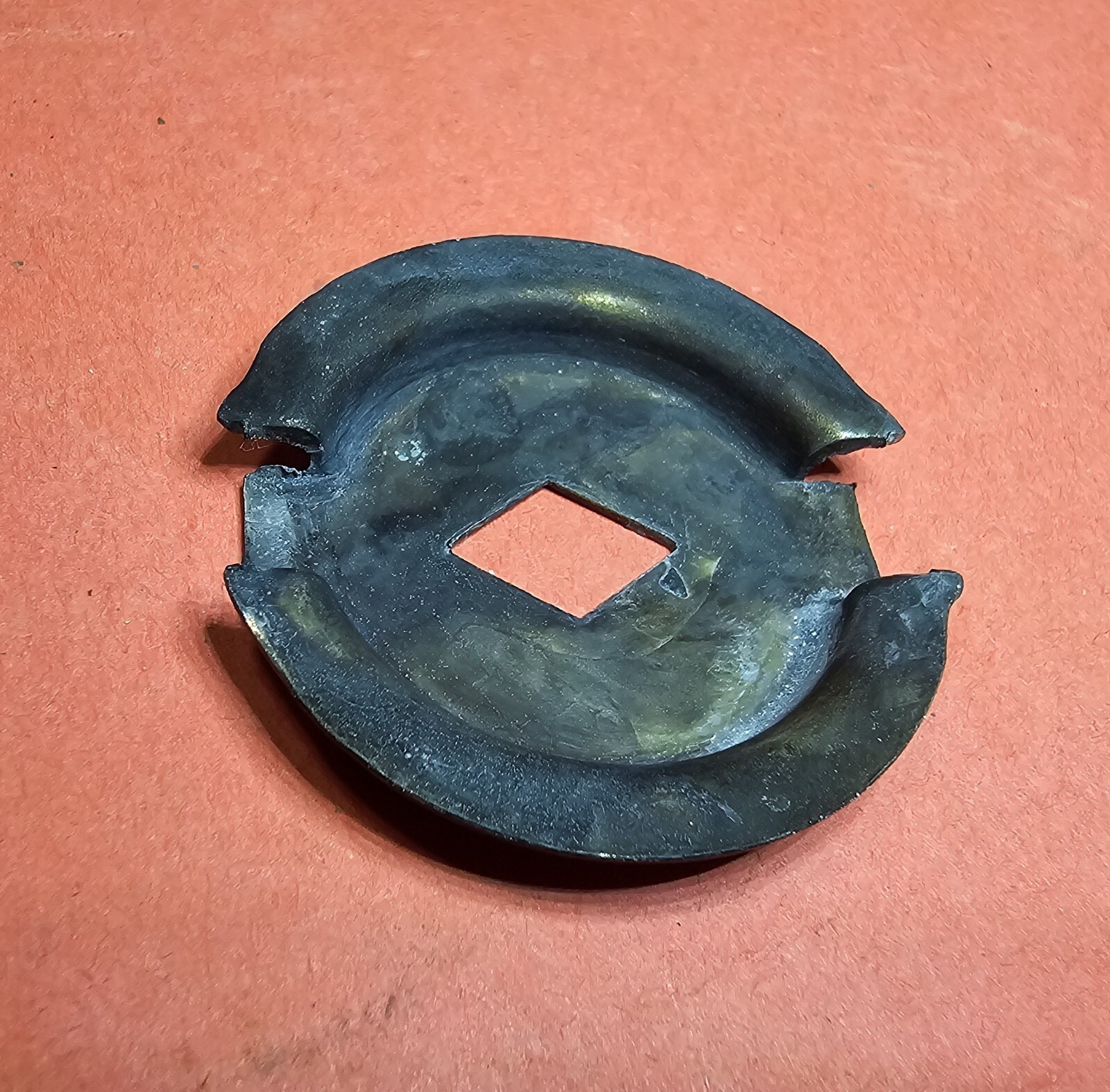 Pressed Steel Bank Plug for Arcade Taxi Bank Cast Iron Antique Hubley Kenton Pressed Steel Bank Plug for Arcade Taxi Bank Cast Iron Antique Hubley Kenton