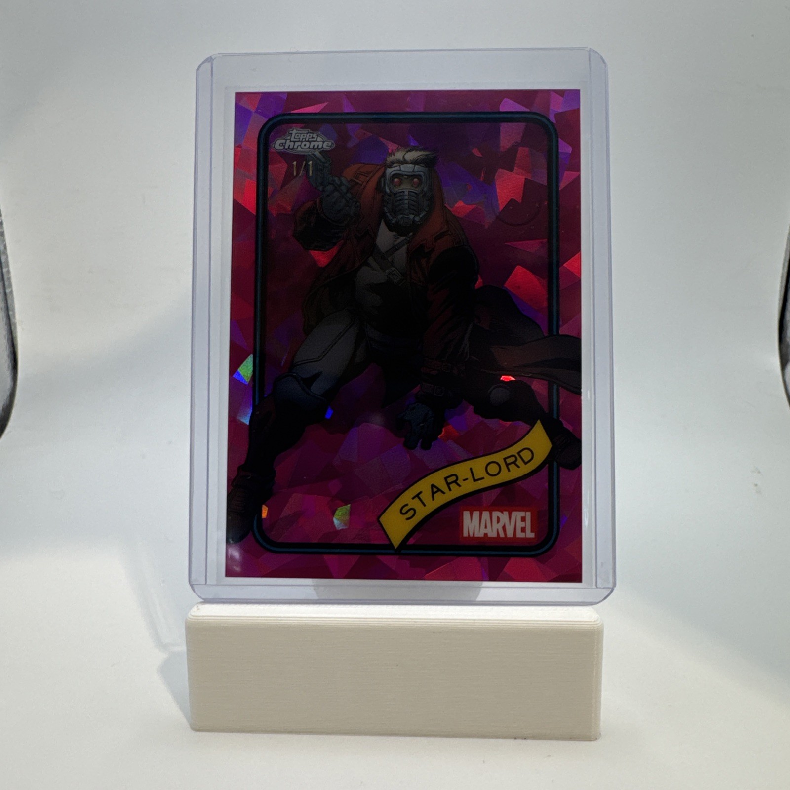 2025 Topps Chrome Marvel Sapphire - Star-Lord #104 1/1 PINK PADPARADSCHA 2025 Topps Chrome Marvel Sapphire - Star-Lord #104 1/1 PINK PADPARADSCHA