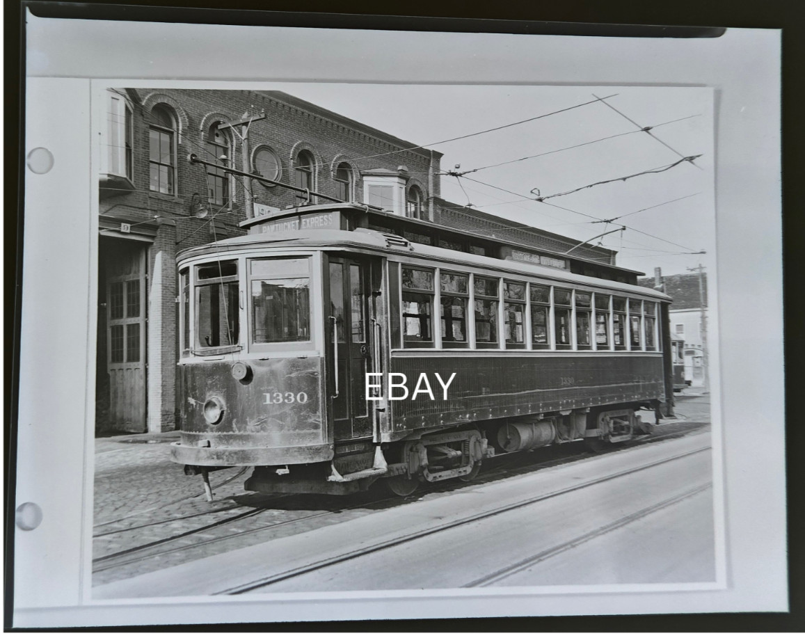 c1930 UER United Electric Railways #1330 Pawtucket Express RI Copy Negative c1930 UER United Electric Railways #1330 Pawtucket Express RI Copy Negative