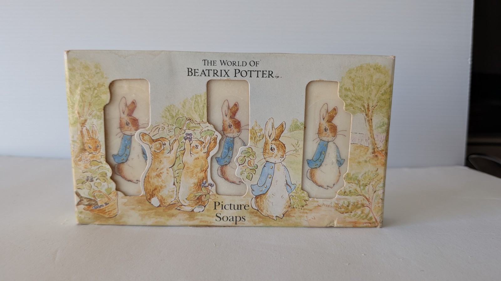 Vintage 1993 Beatrix Potter Peter Rabbit Picture Soaps Set of 3 Harrods UK Vintage 1993 Beatrix Potter Peter Rabbit Picture Soaps Set of 3 Harrods UK