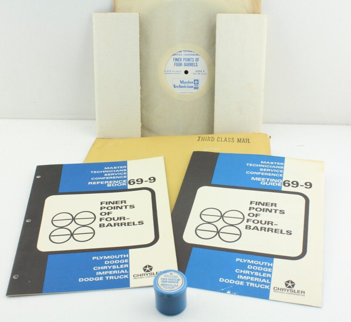 NOS 1969 Mopar Chrysler Finer Points of Four Barrel's Master Technicians Service