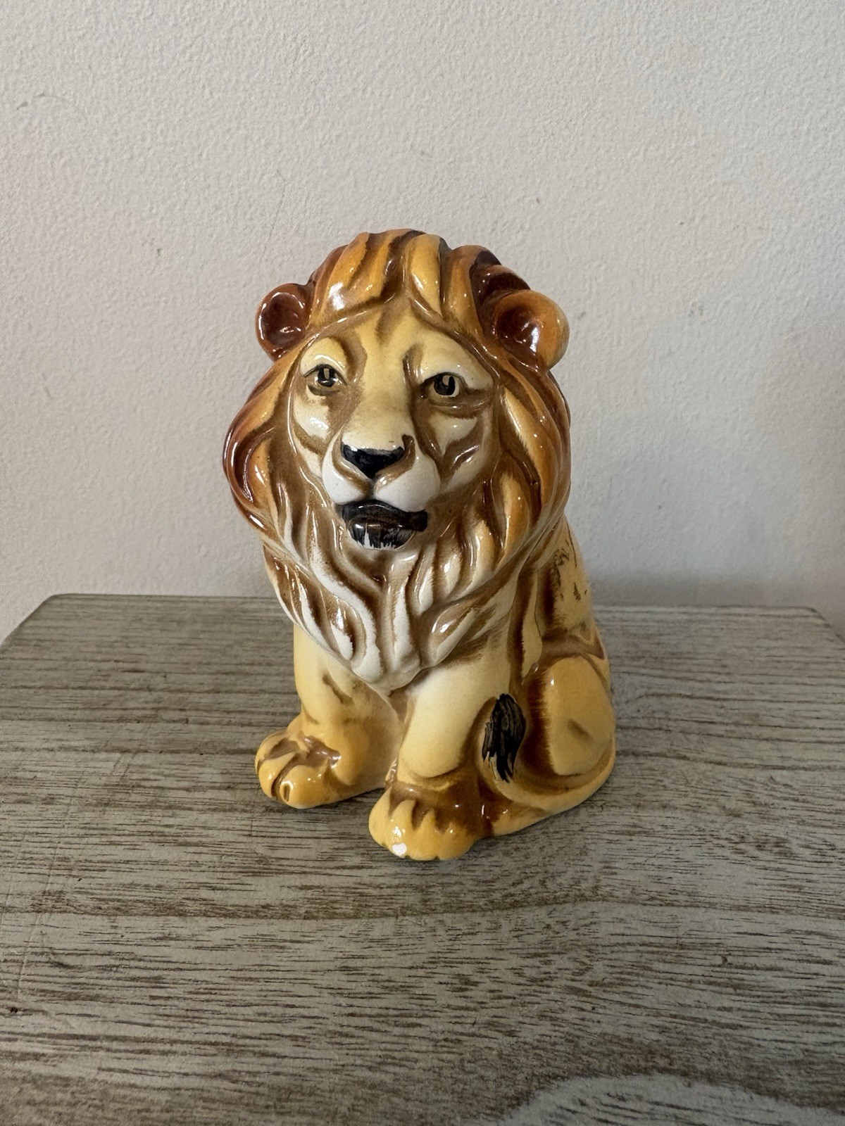 Vtg Mid Century Italy Italian Ceramic Lion Hollywood Regency Hand Painted Vtg Mid Century Italy Italian Ceramic Lion Hollywood Regency Hand Painted