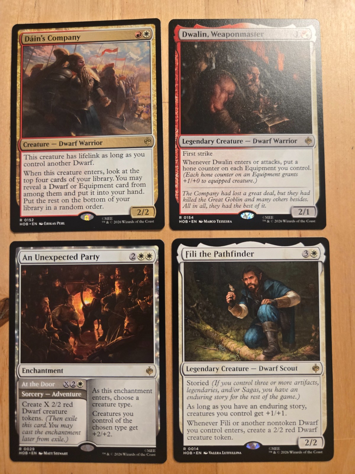 Rare Dwarf Bundle x4 - An Unexpected Party Fili Dain Dwalin MTG The Hobbit - NM Rare Dwarf Bundle x4 - An Unexpected Party Fili Dain Dwalin MTG The Hobbit - NM