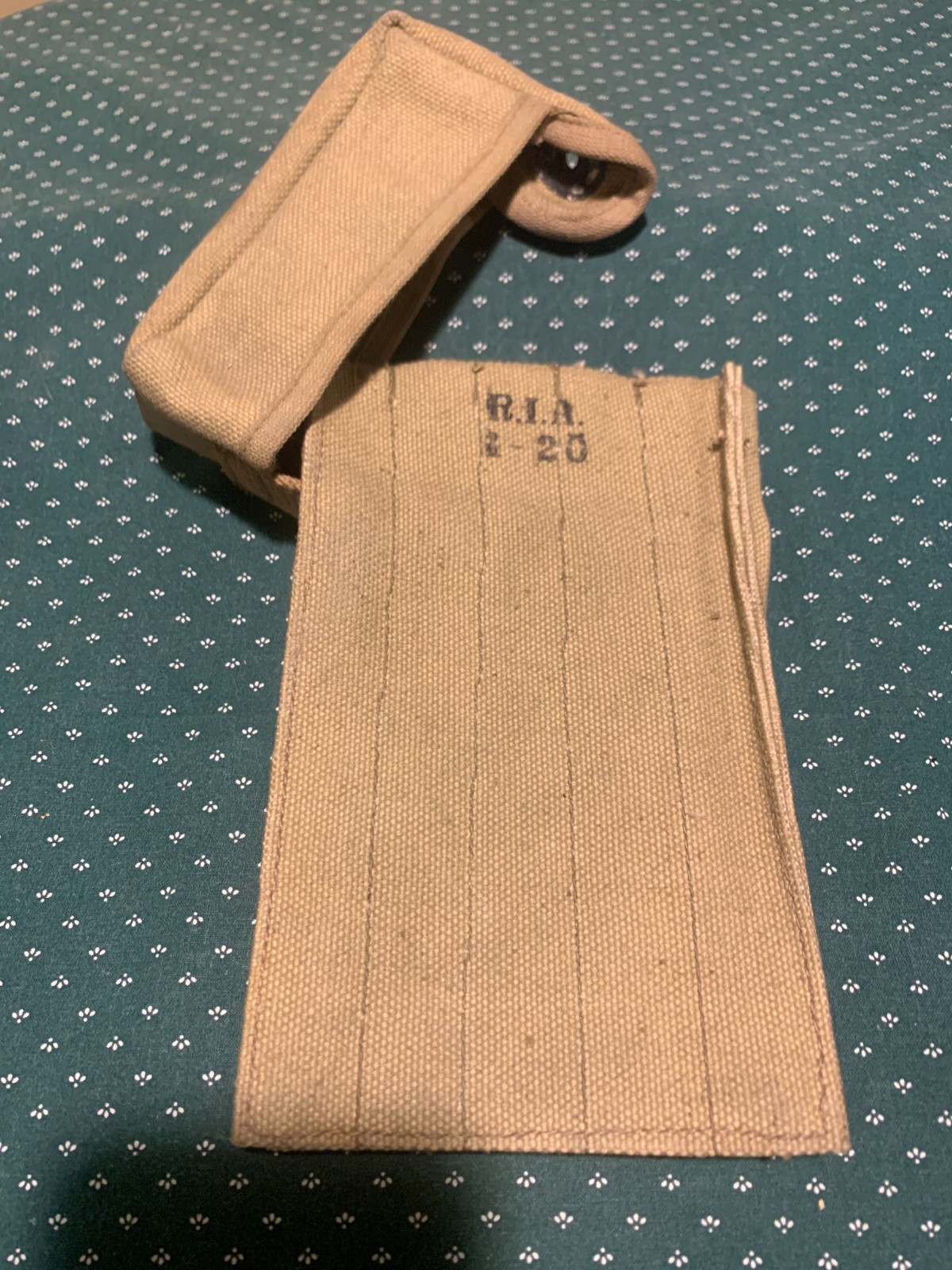 Original WW1 Pederson Device Magazine Pouch Dated 1-20 Original WW1 Pederson Device Magazine Pouch Dated 1-20
