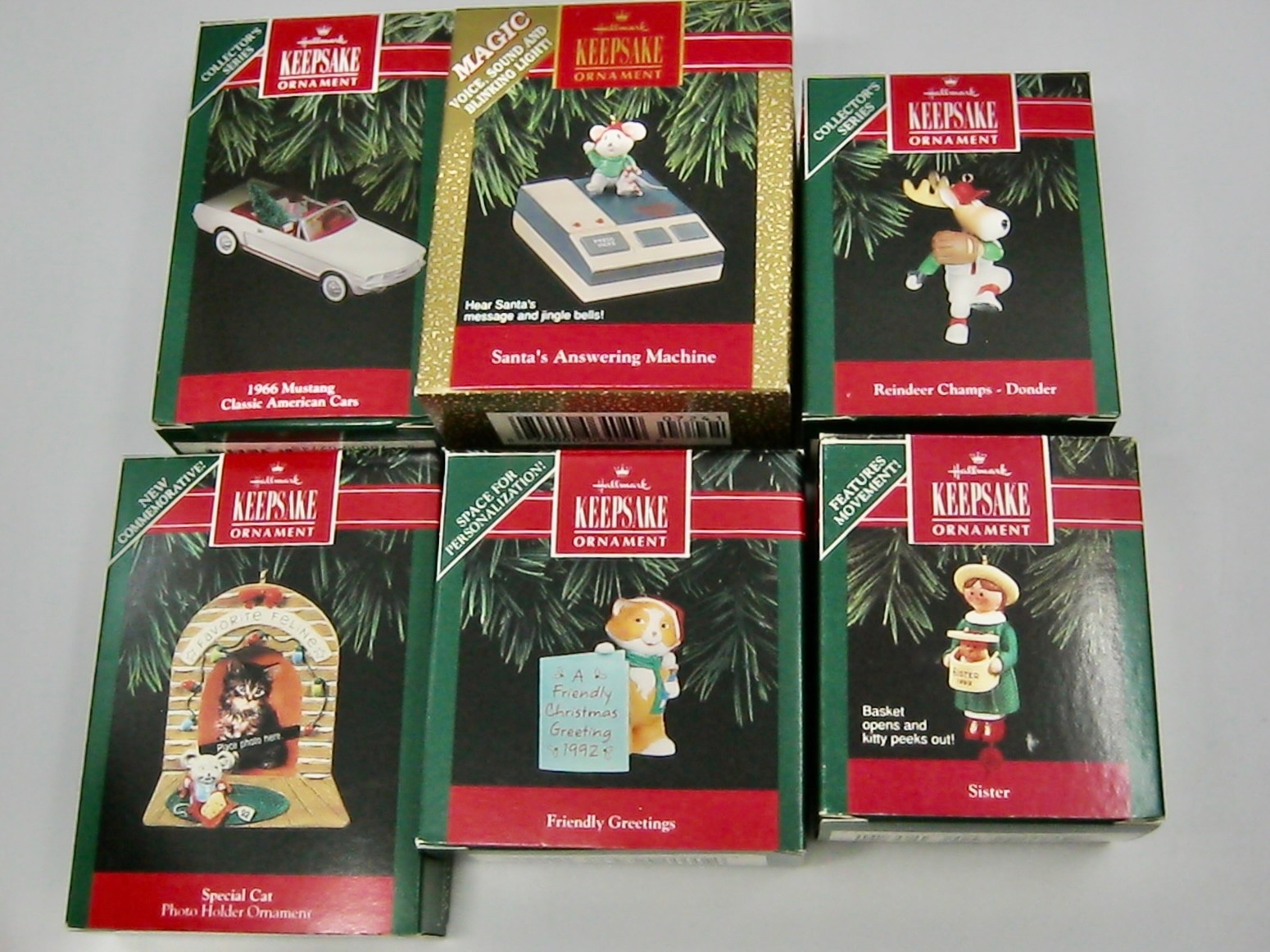 6 Hallmark Vintage 1992 Christmas Ornaments Original Boxes w/Price Tabs Keepsake 6 Hallmark Vintage 1992 Christmas Ornaments Original Boxes w/Price Tabs Keepsake