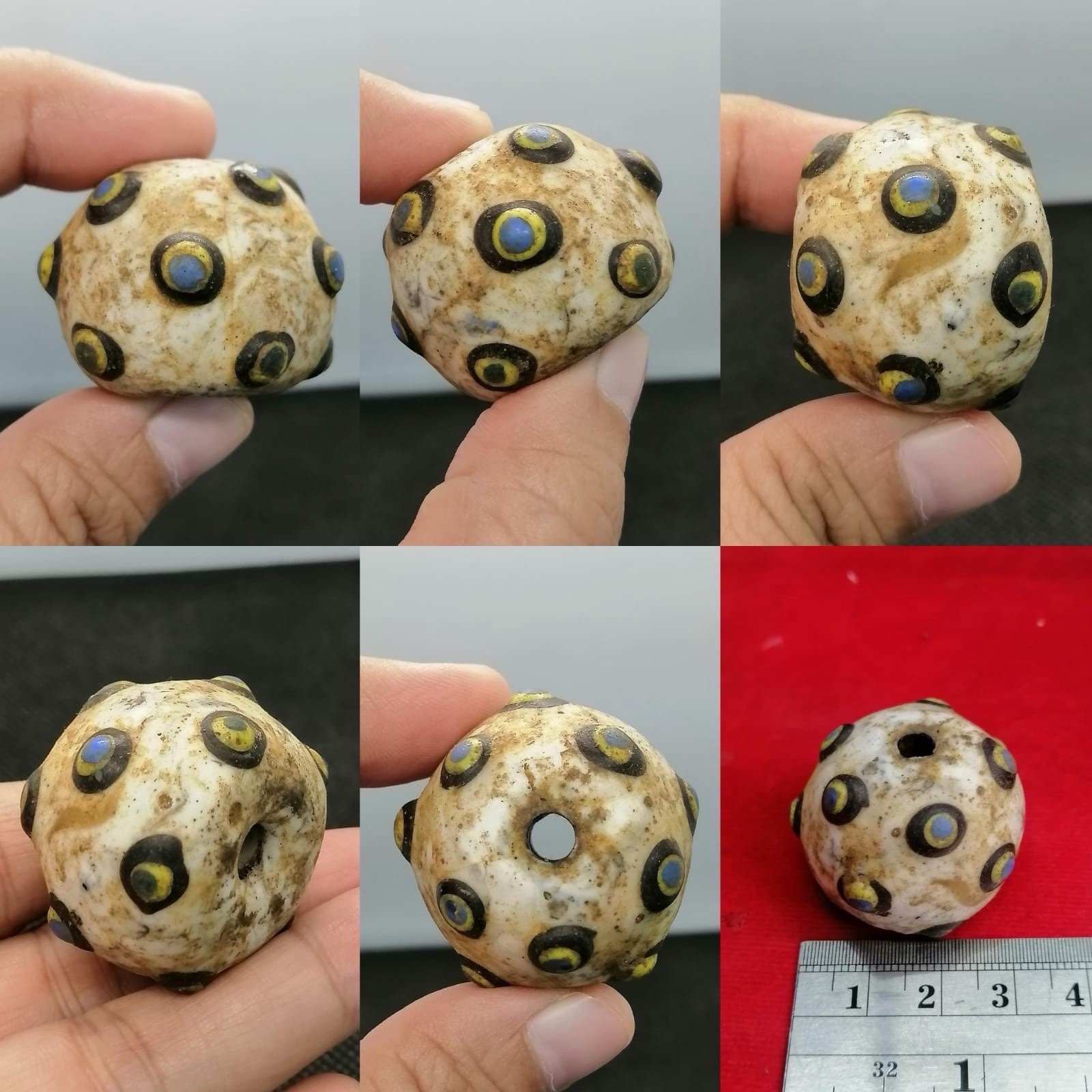 Ancient Very Old Rare Mosaic Glass Wonderful Roman Bead Ancient Very Old Rare Mosaic Glass Wonderful Roman Bead