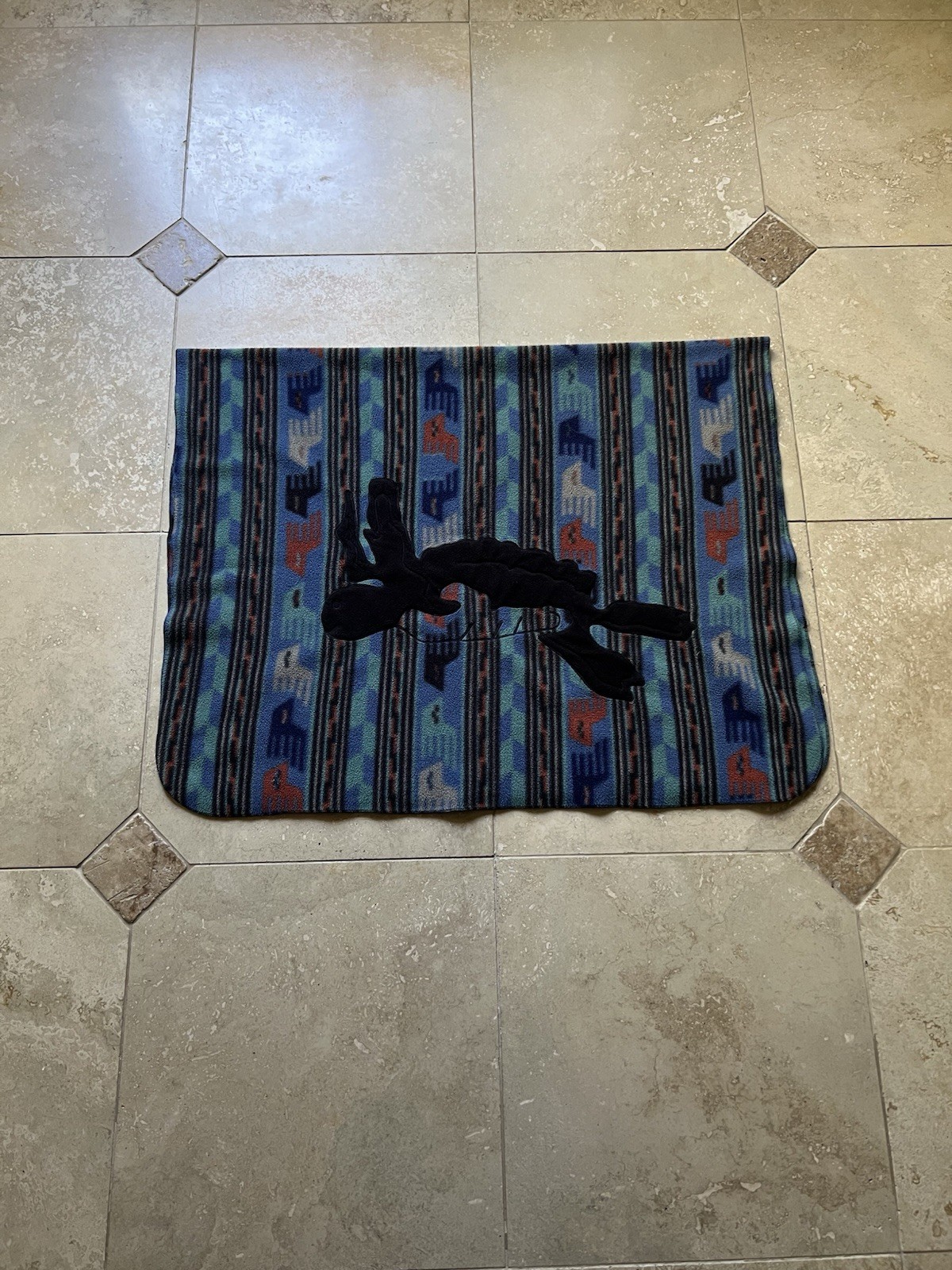 VTG Patagonia Synchila Fleece Turtle Aztec Pattern Blanket 34x55 VTG Patagonia Synchila Fleece Turtle Aztec Pattern Blanket 34x55
