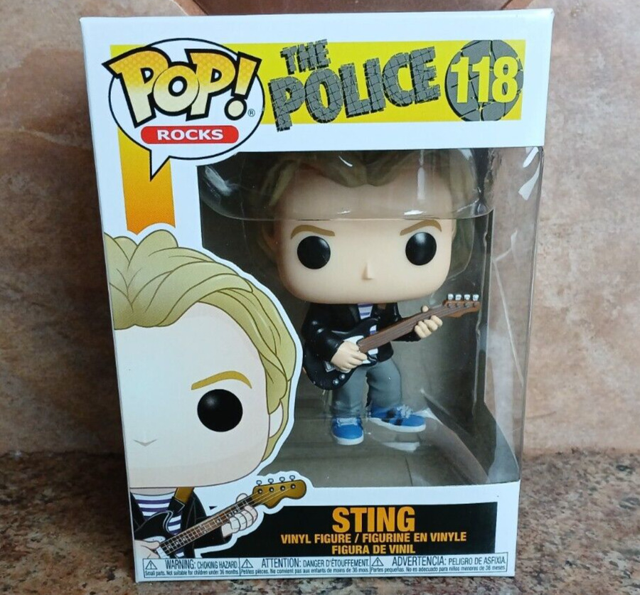 Funko POP Rocks Music - The Police 118 STING with Bass Guitar - with Protector