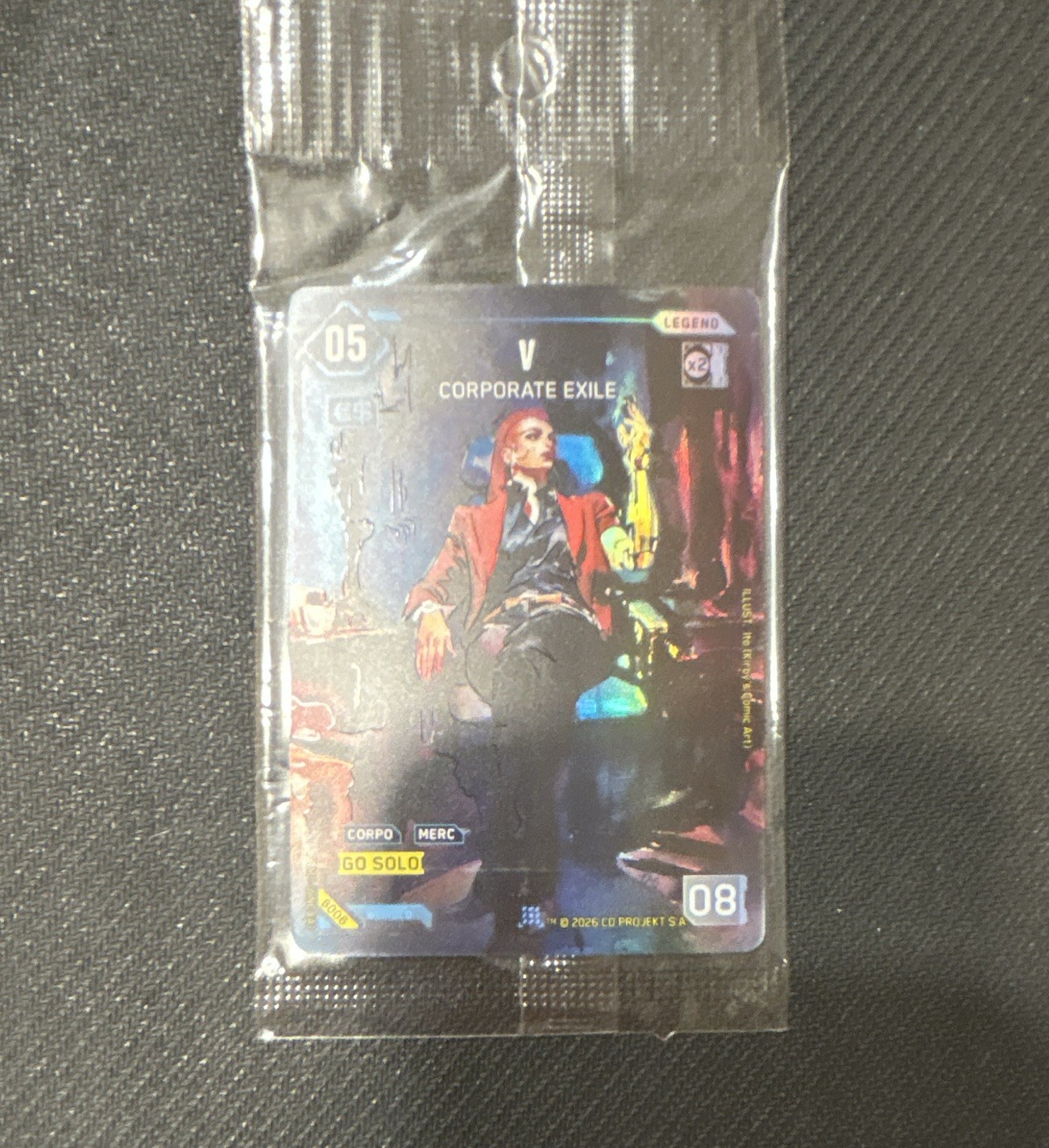 CD PROJEKT Cyberpunk 2077 Trading Cards Booster Box topper V Corporate Exile CD PROJEKT Cyberpunk 2077 Trading Cards Booster Box topper V Corporate Exile