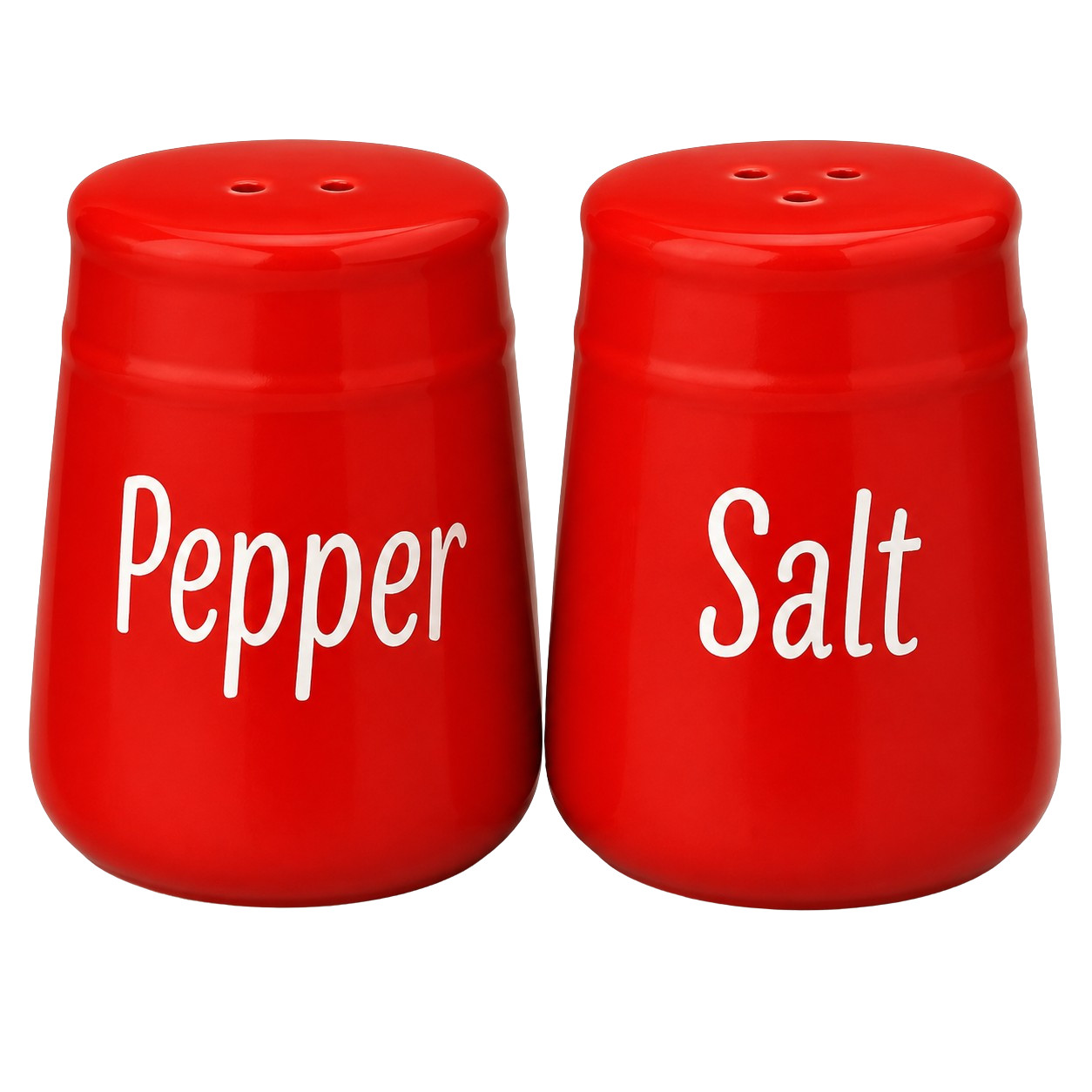 Red Ceramic Salt and Pepper Shaker Set Classic Retro Diner Style 2 Oz Each Red Ceramic Salt and Pepper Shaker Set Classic Retro Diner Style 2 Oz Each