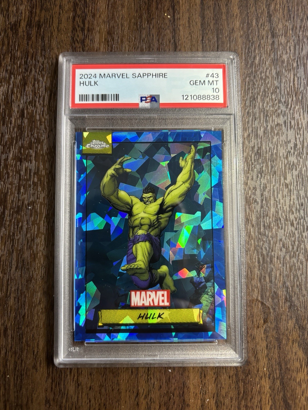 2024 Topps Chrome Sapphire Hulk PSA 10