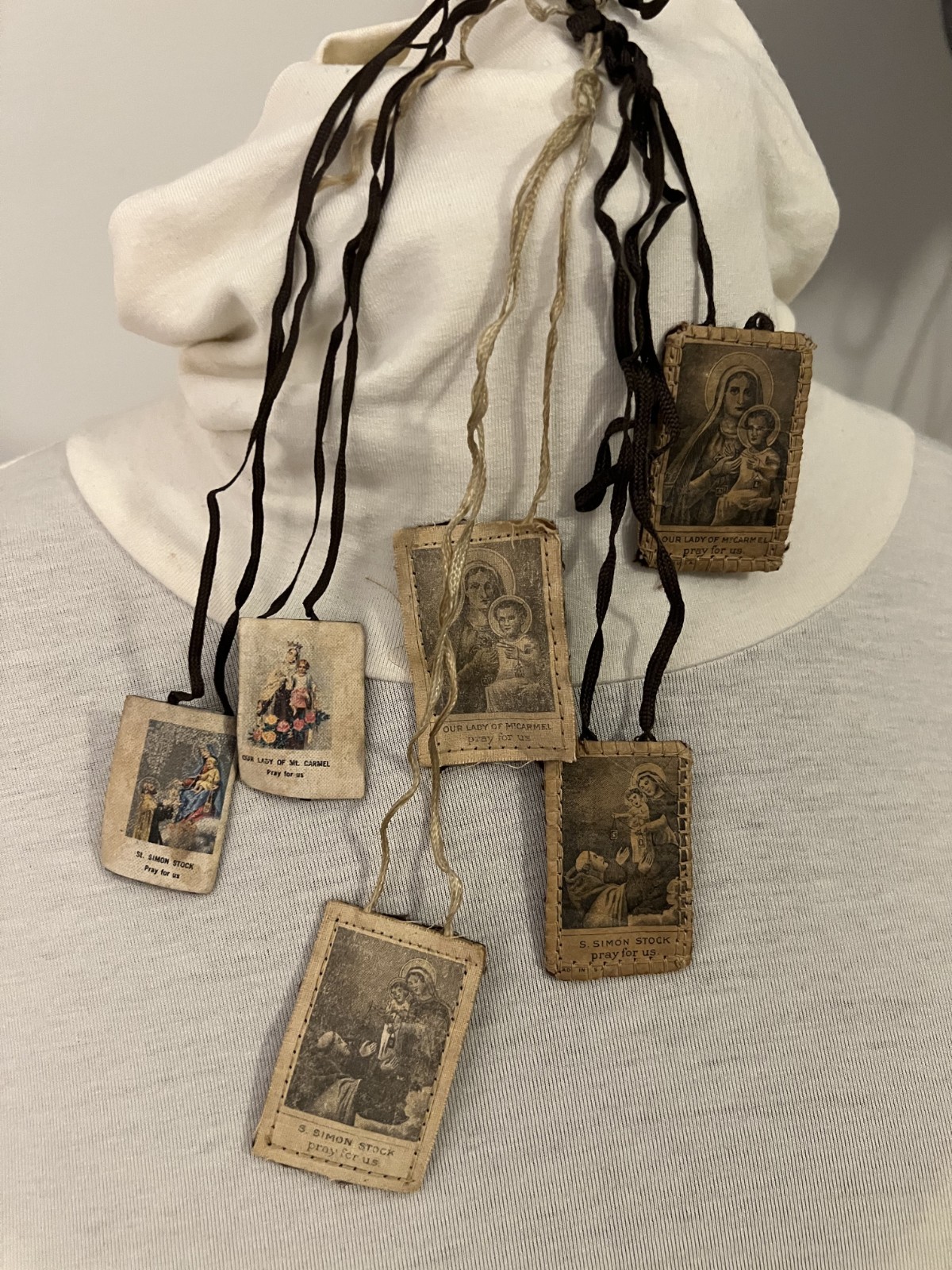 Scapulars Catholic 2 Vintage 1 Other Our Lady of Mount Carmel & Religious Saint Scapulars Catholic 2 Vintage 1 Other Our Lady of Mount Carmel & Religious Saint
