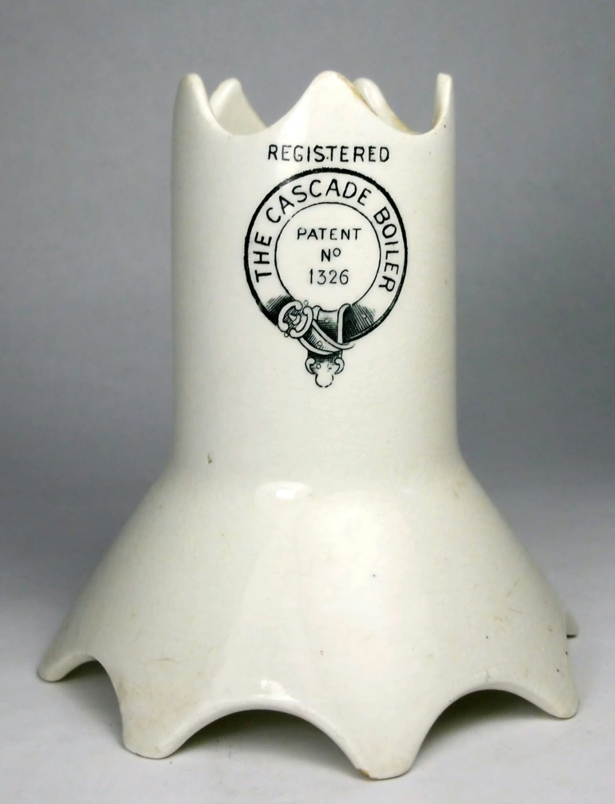 Antique 1907 ironstone "The Cascade Boiler" Antique 1907 ironstone "The Cascade Boiler"