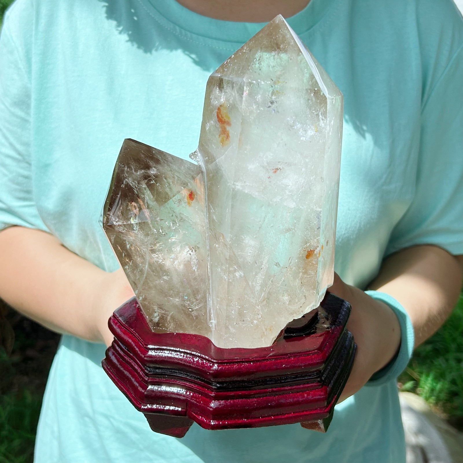 ALL 5LB Natural Smoky Quartz Obelisk Crystal Double Point Healing C3047 ALL 5LB Natural Smoky Quartz Obelisk Crystal Double Point Healing C3047