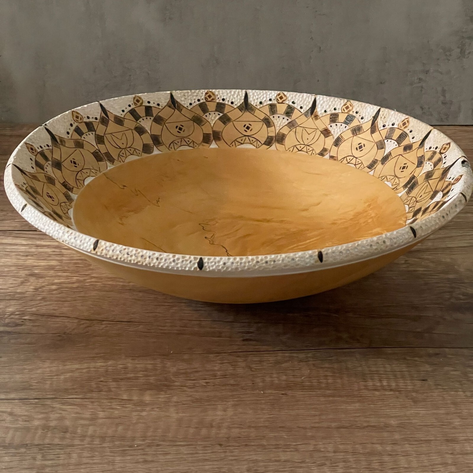 Boston Woodturning Tommy Gagnon Box Elder Ink Pyro Hand Turned Wooden Bowl 2016 Boston Woodturning Tommy Gagnon Box Elder Ink Pyro Hand Turned Wooden Bowl 2016