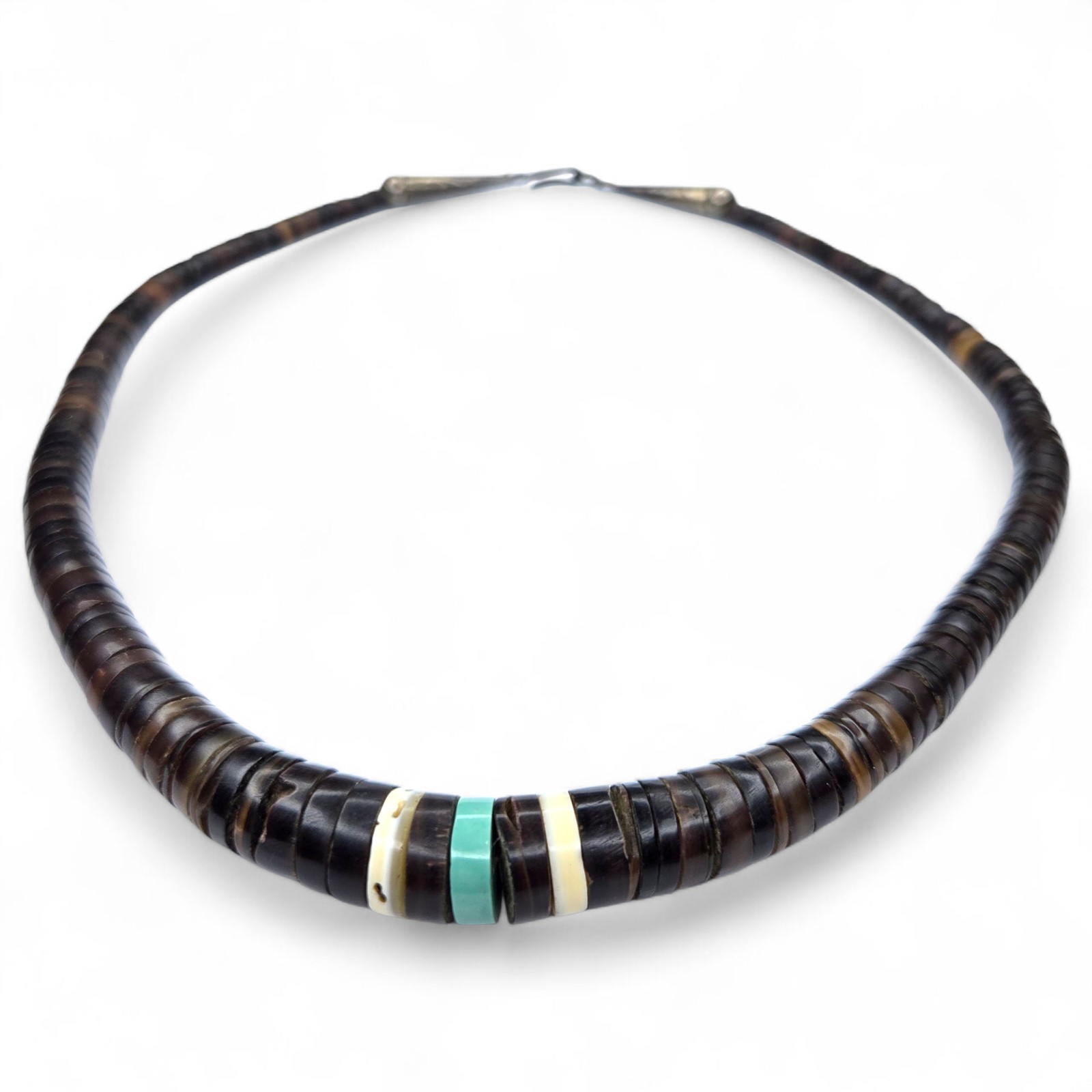 Vintage Native American Santo Domingo Heishi Necklace 16.5 Inches