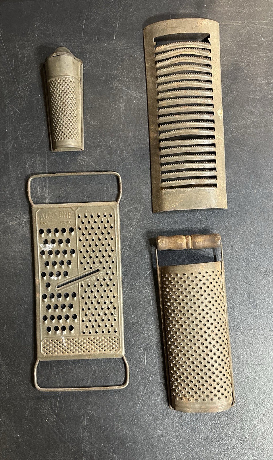 Vintage Metal Kitchen Grater Lot Primitive Farmhouse Decor Nutmeg Spice Slicer