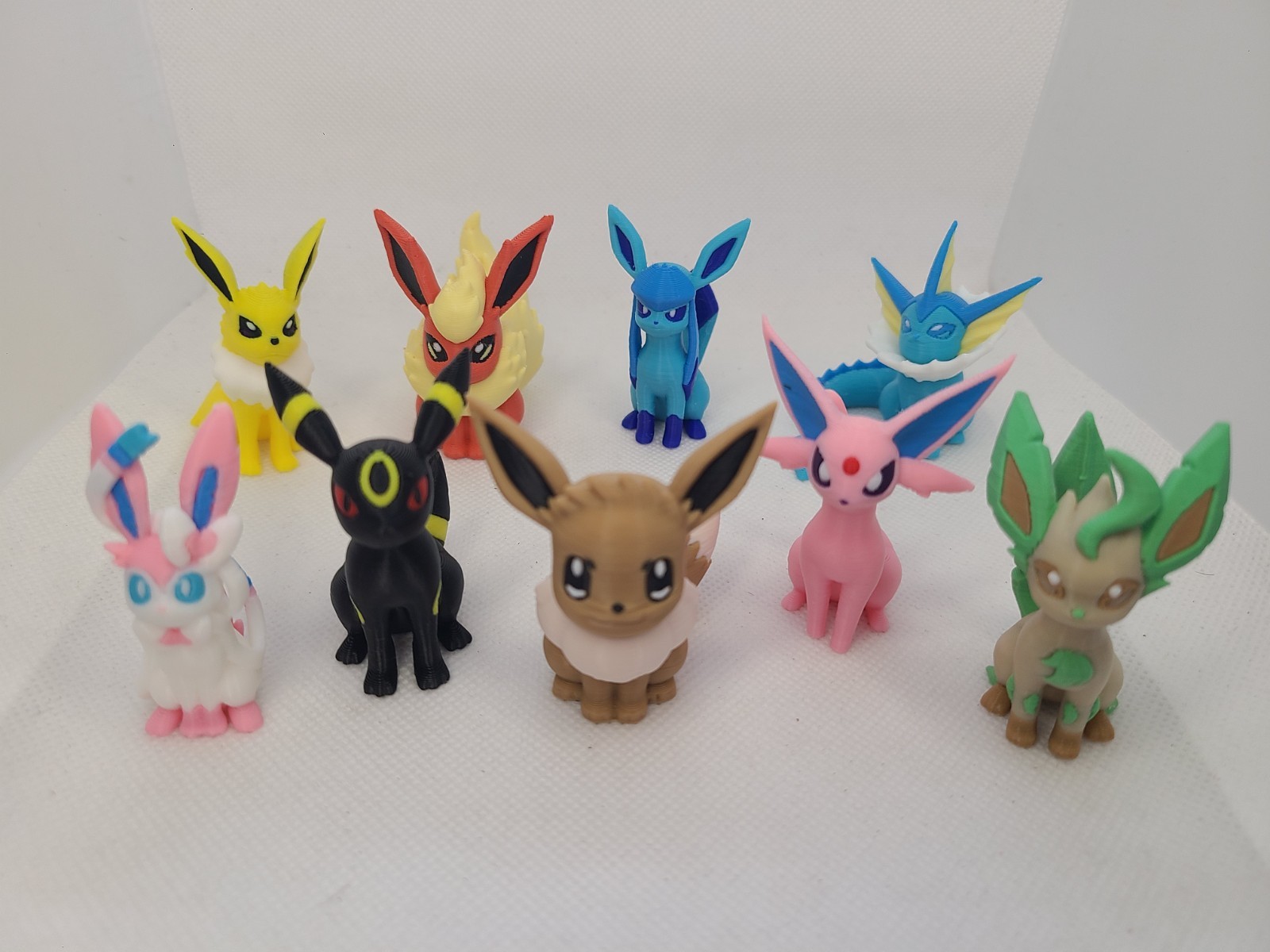 Eevee & All 8 Eeveelutions Complete Figure Set | 9 Pieces | 50mm | 2in Miniature Eevee & All 8 Eeveelutions Complete Figure Set | 9 Pieces | 50mm | 2in Miniature