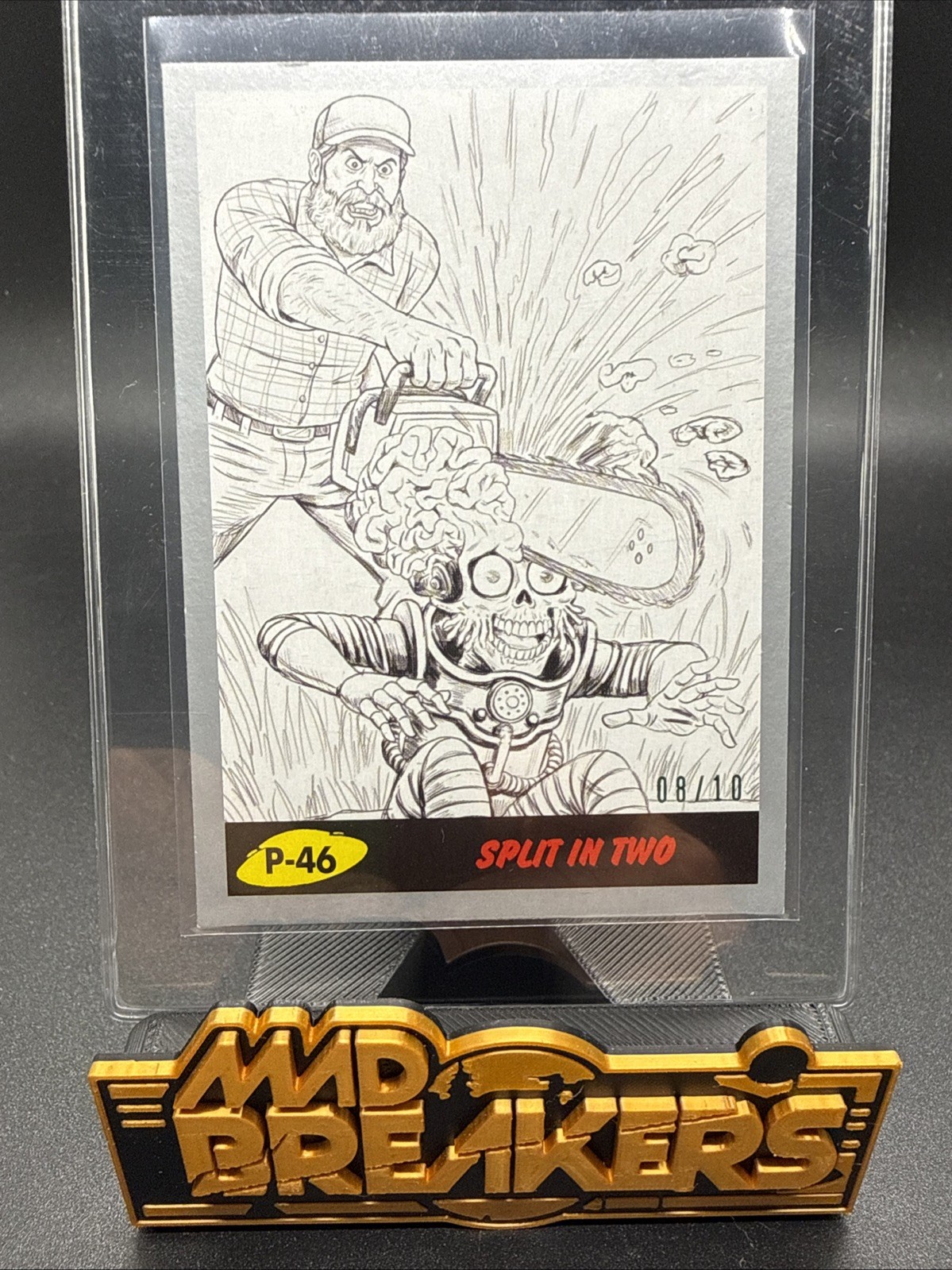 Mars Attacks The Revenge Silver Parallel #P-46 SPLIT IN TWO SINGLE /10 Mars Attacks The Revenge Silver Parallel #P-46 SPLIT IN TWO SINGLE /10