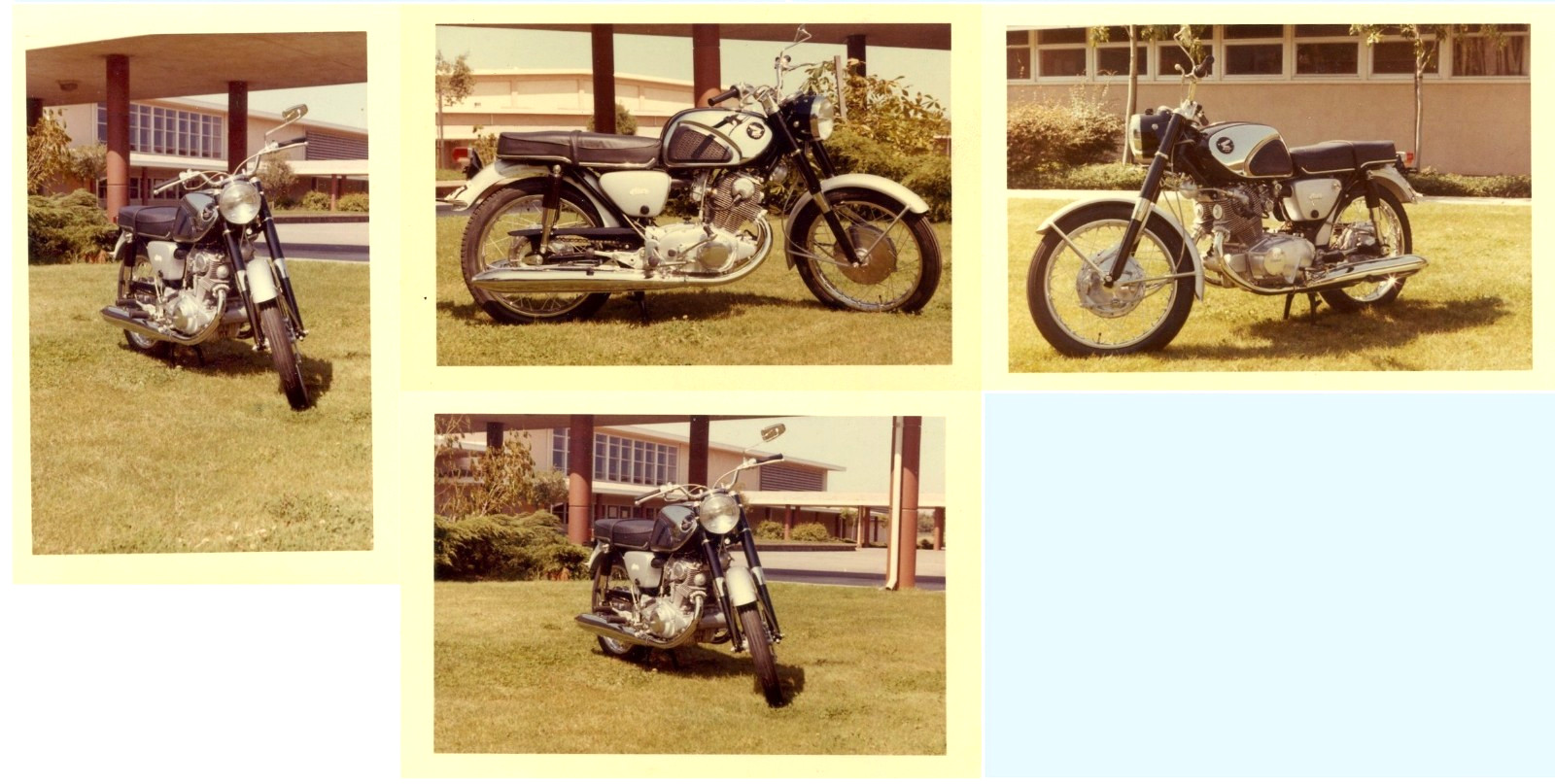 Vintage  Honda Motor Cycle 1965-1969"s 305 Honda-Press Photo -Snapshot Lot of 4