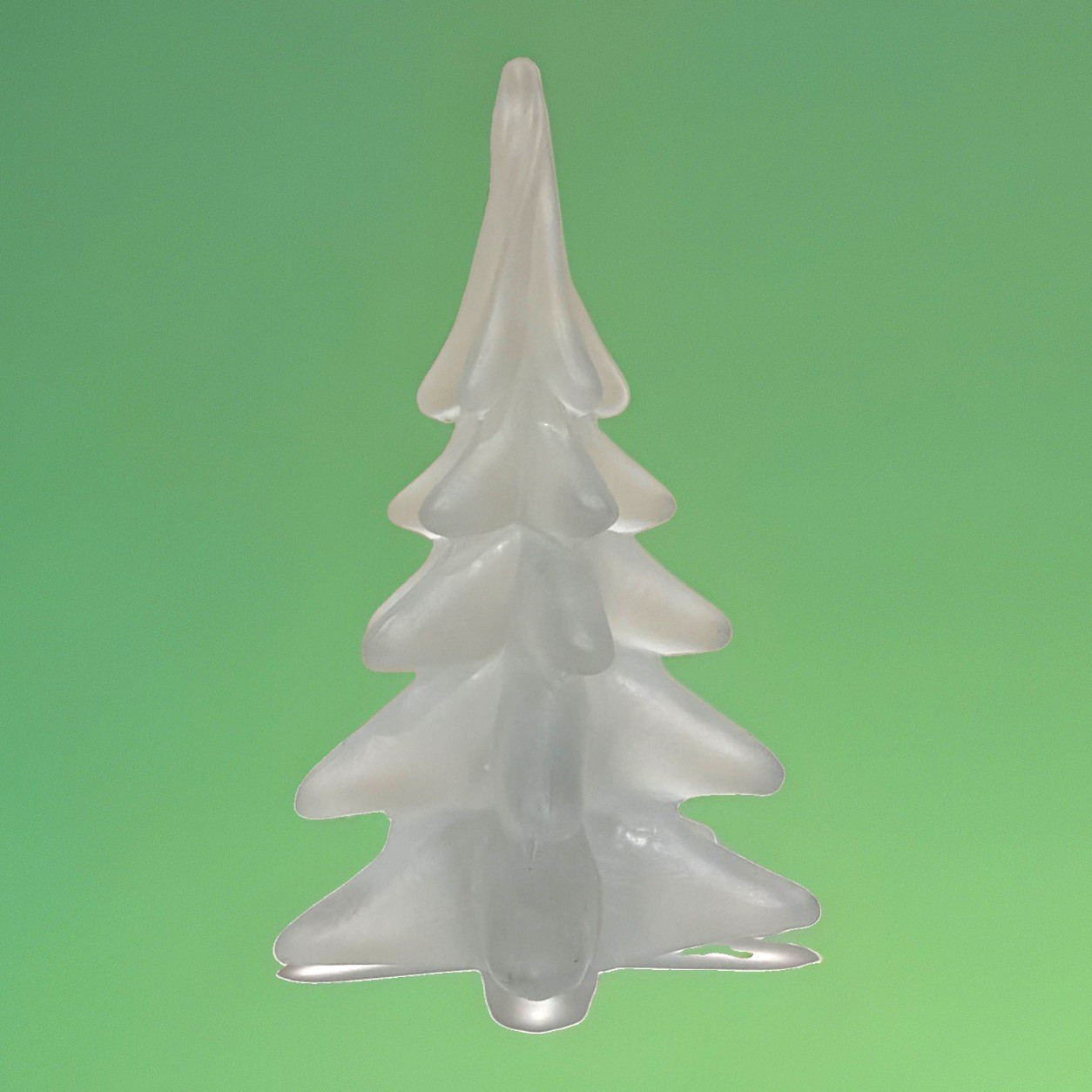 Vintage Frosted Satin Art Glass Christmas Tree Figurine 8" Solid White EUC Vintage Frosted Satin Art Glass Christmas Tree Figurine 8" Solid White EUC