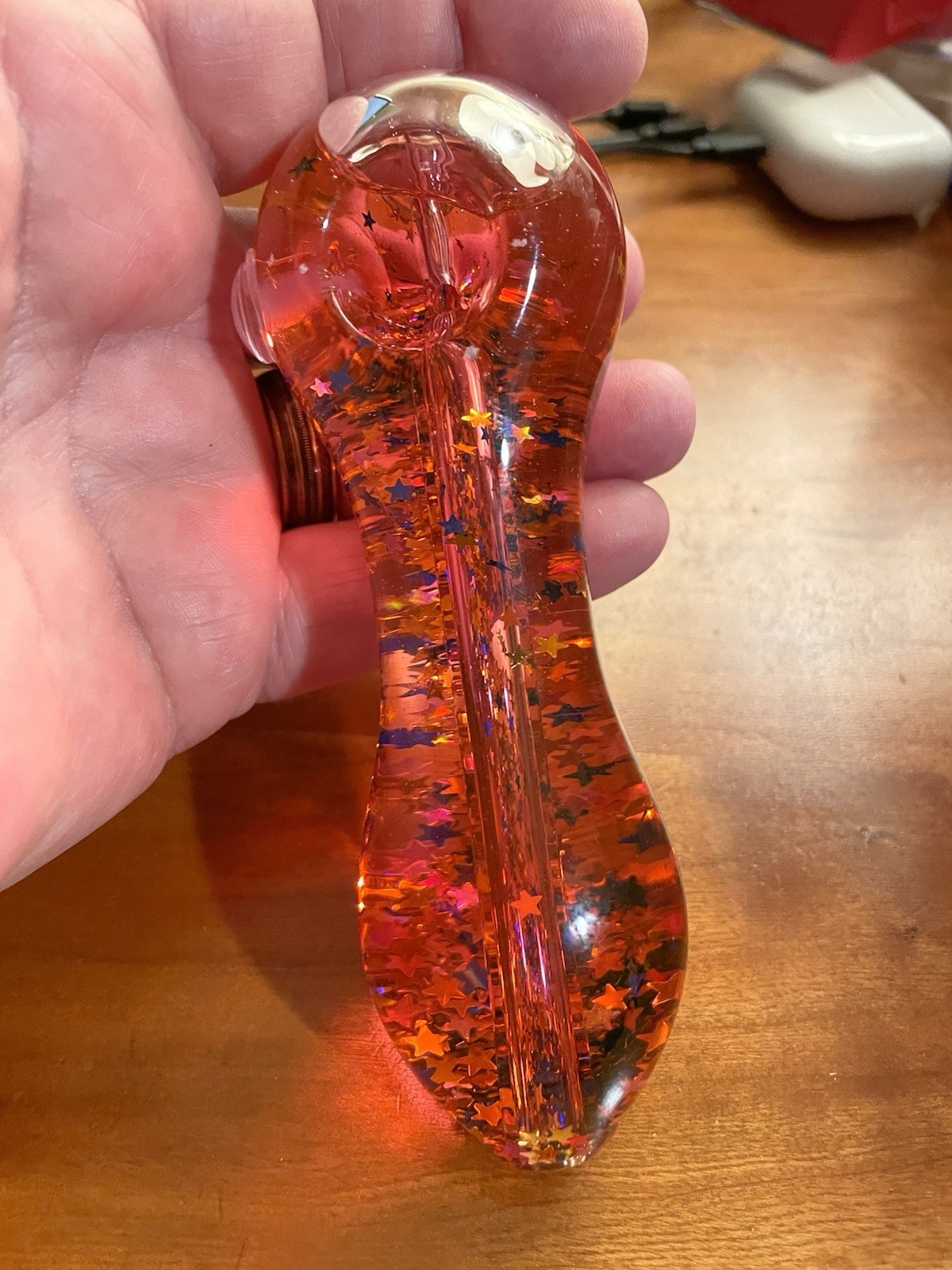Beautiful Hand Blown Glass Spoon Pipe/American Made/For Tobacco Use Beautiful Hand Blown Glass Spoon Pipe/American Made/For Tobacco Use