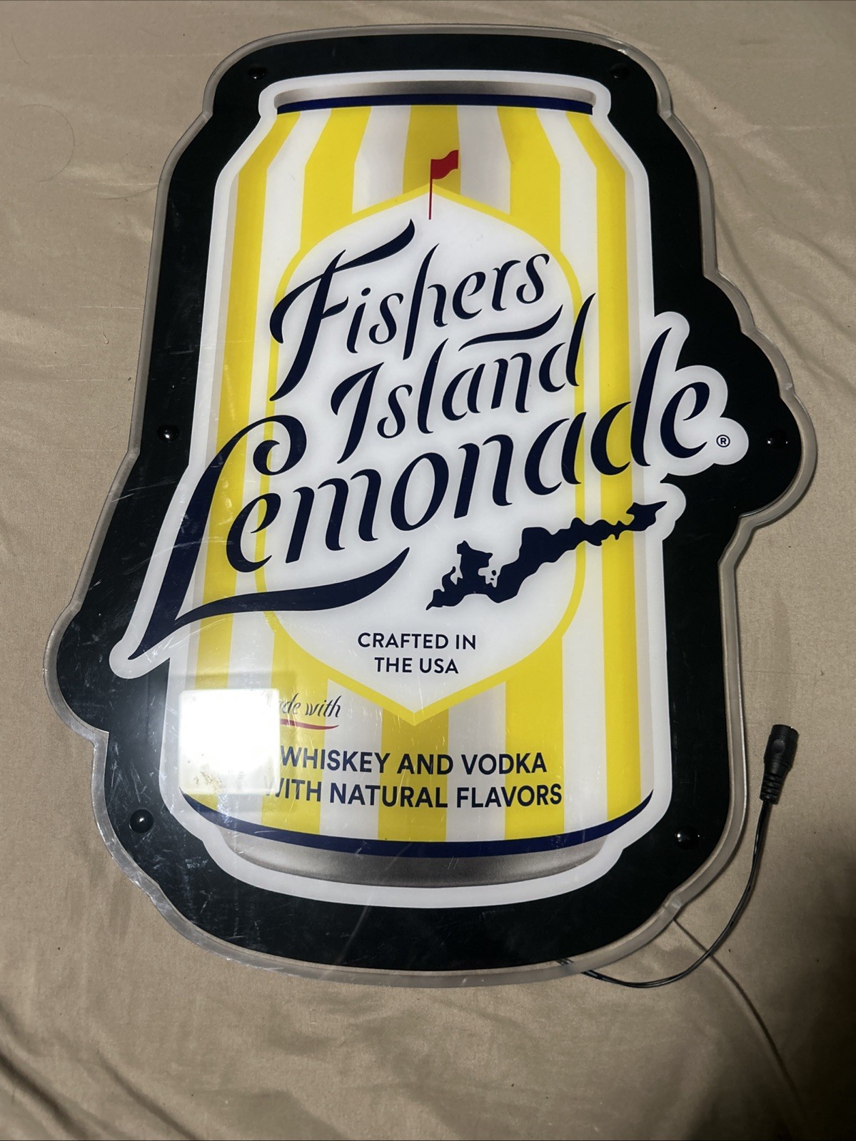 FISHERS ISLAND LEMONADE LED BAR SIGN MAN CAVE GARAGE DECOR LIGHT UP SIGN