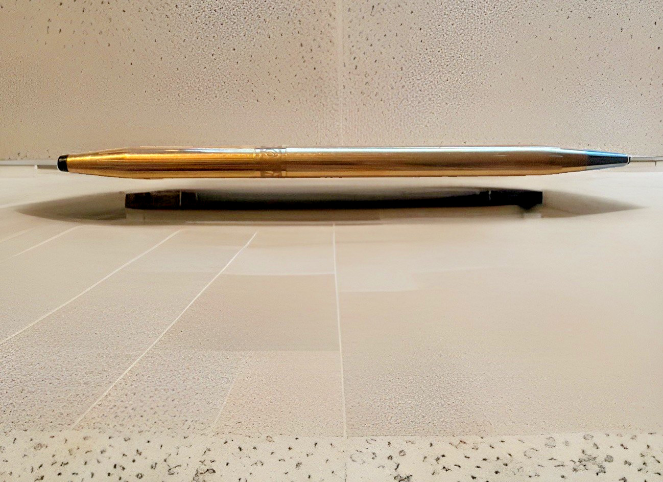 Vintage Cross Century Floral Desk Pen 1/20 12K Gold Filled USA Working Rare Work