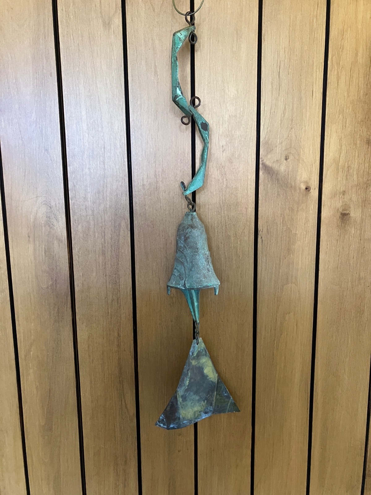 24" Paolo Soleri Cosanti Arcosanti Vintage Brutalist Cast Bronze Wind Bell Chime 24" Paolo Soleri Cosanti Arcosanti Vintage Brutalist Cast Bronze Wind Bell Chime