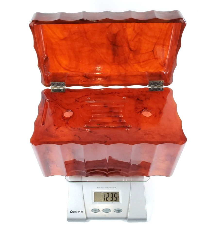 Beautiful Heavy Thick Tortoise Marbled Catalin Bakelite GE Radio Cabinet Only Beautiful Heavy Thick Tortoise Marbled Catalin Bakelite GE Radio Cabinet Only