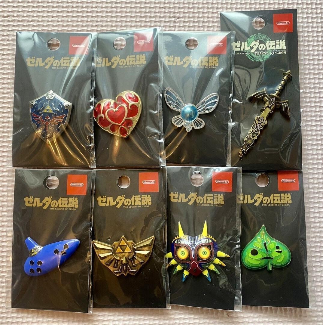 Nintendo Tokyo Zelda Pins Badge Brooch 8 Set Master Sword Ocarina Korok Japan Nintendo Tokyo Zelda Pins Badge Brooch 8 Set Master Sword Ocarina Korok Japan