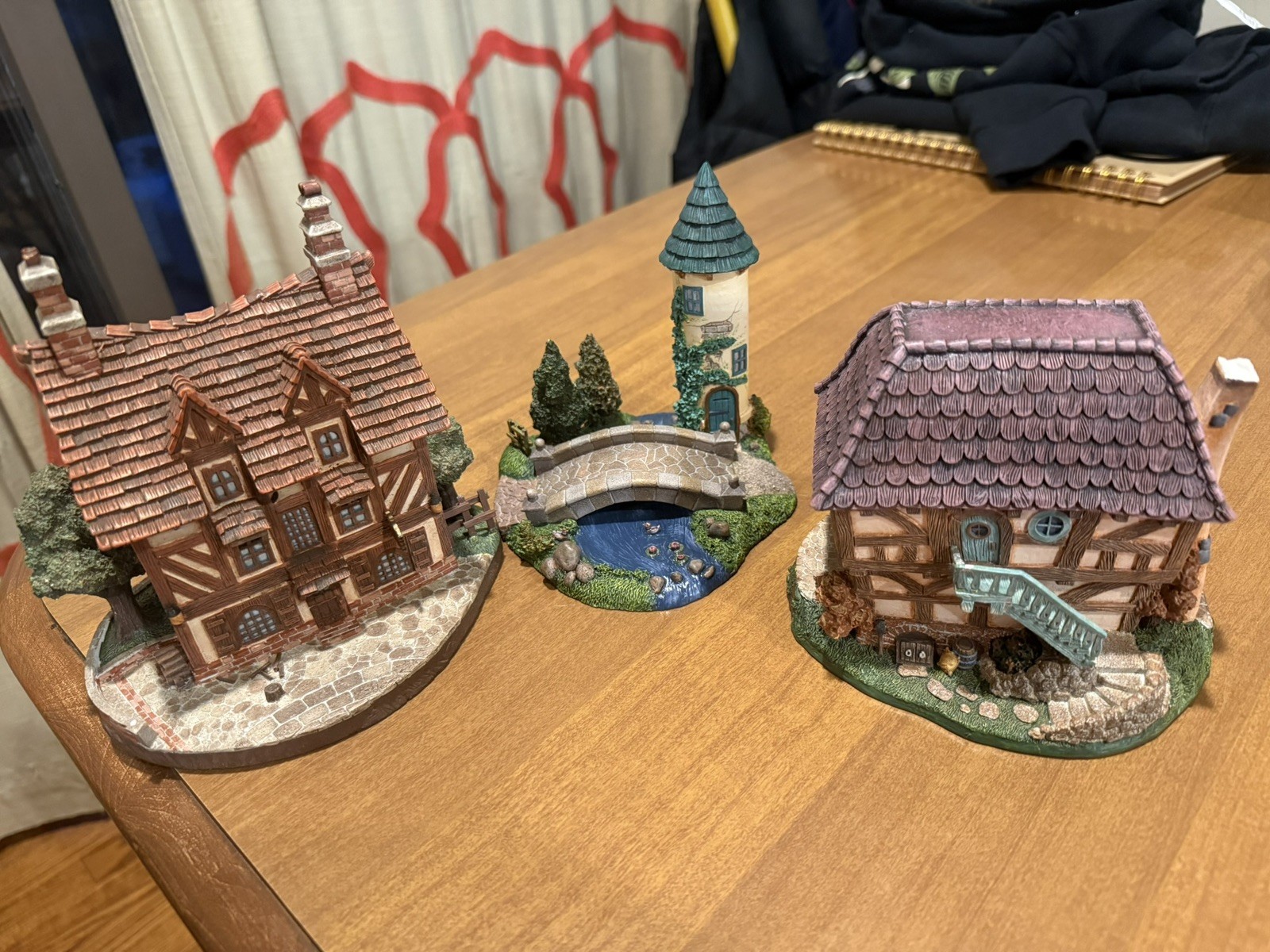 Vintage Disney 1996 Beauty And The Beast French Village Set of 3 pieces Vintage Disney 1996 Beauty And The Beast French Village Set of 3 pieces
