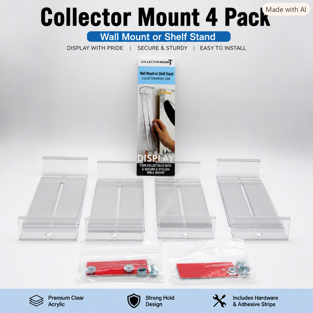 4 Pack Collector Mount Comic Book Wall Mount, 4 PK, CM00012, Books NOT Included 4 Pack Collector Mount Comic Book Wall Mount, 4 PK, CM00012, Books NOT Included