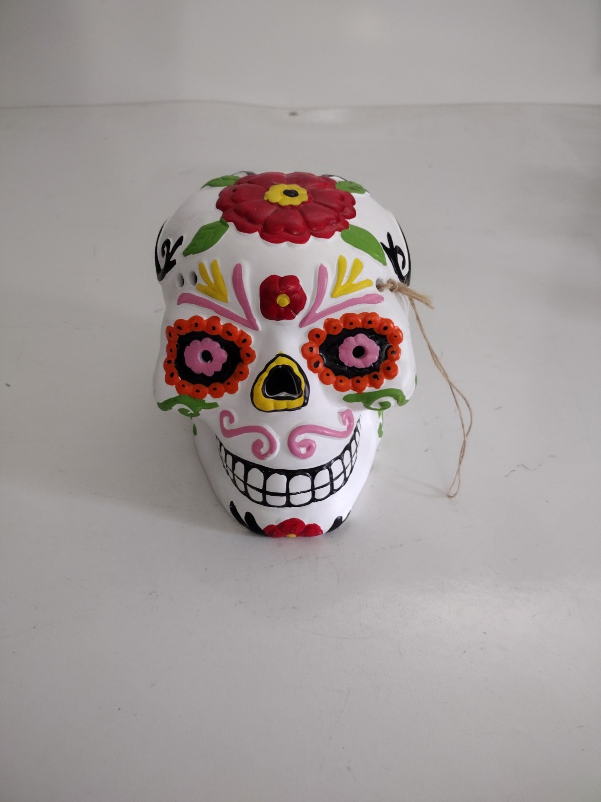 Decorative Sugar Skull Floral Day of the Dead Style 6.5" Figurine Calavera