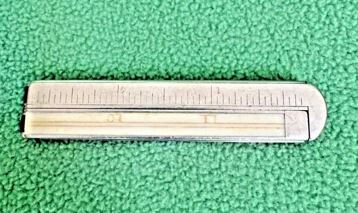 Vintage Stanley No. 40 German Silver And Bone Four-Fold 12" Ruler With Caliper