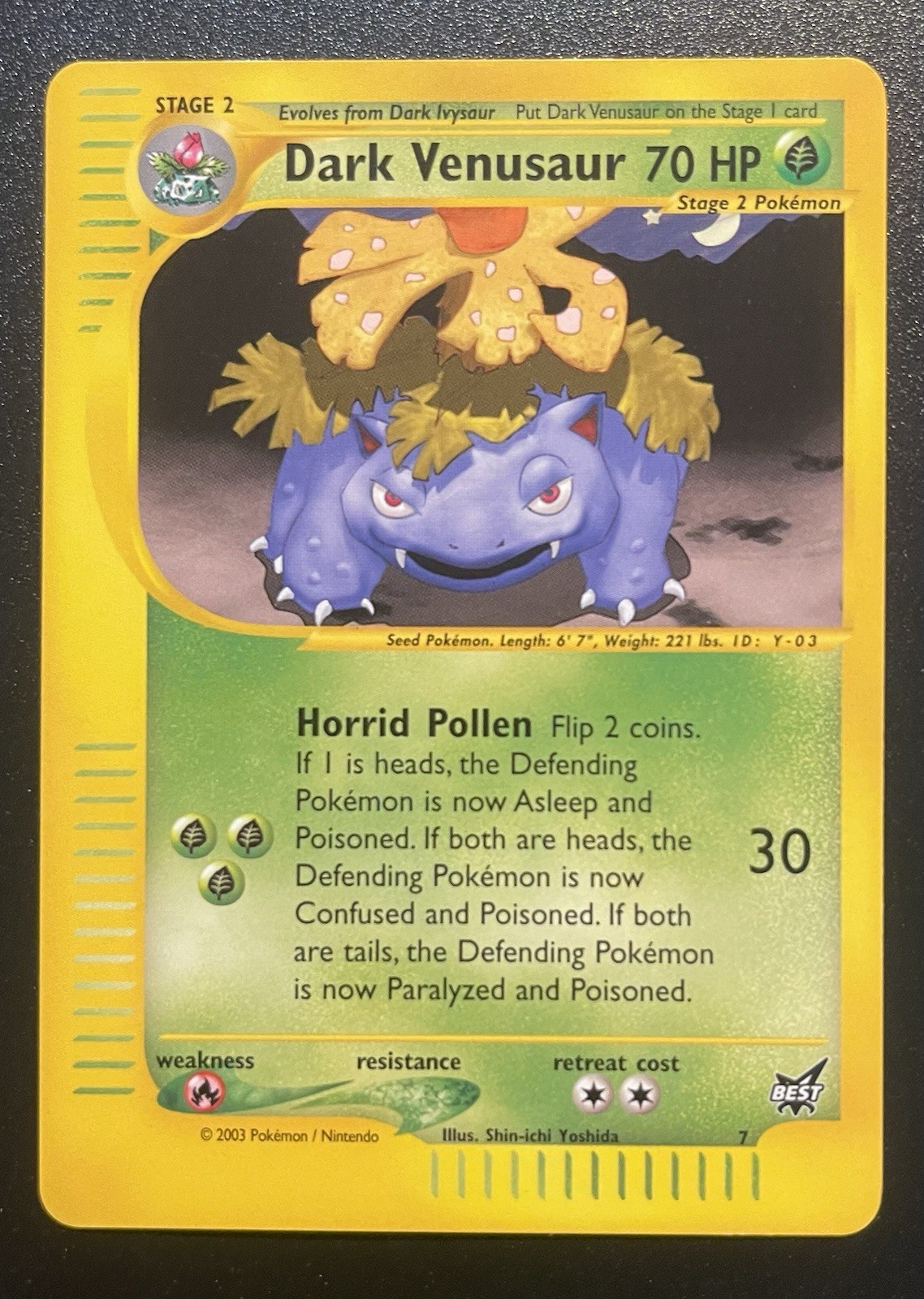 Dark Venusaur Best Of Seven NM or Better Psa, Bgs or CGC Best Of Promo Pokemon Dark Venusaur Best Of Seven NM or Better Psa, Bgs or CGC Best Of Promo Pokemon