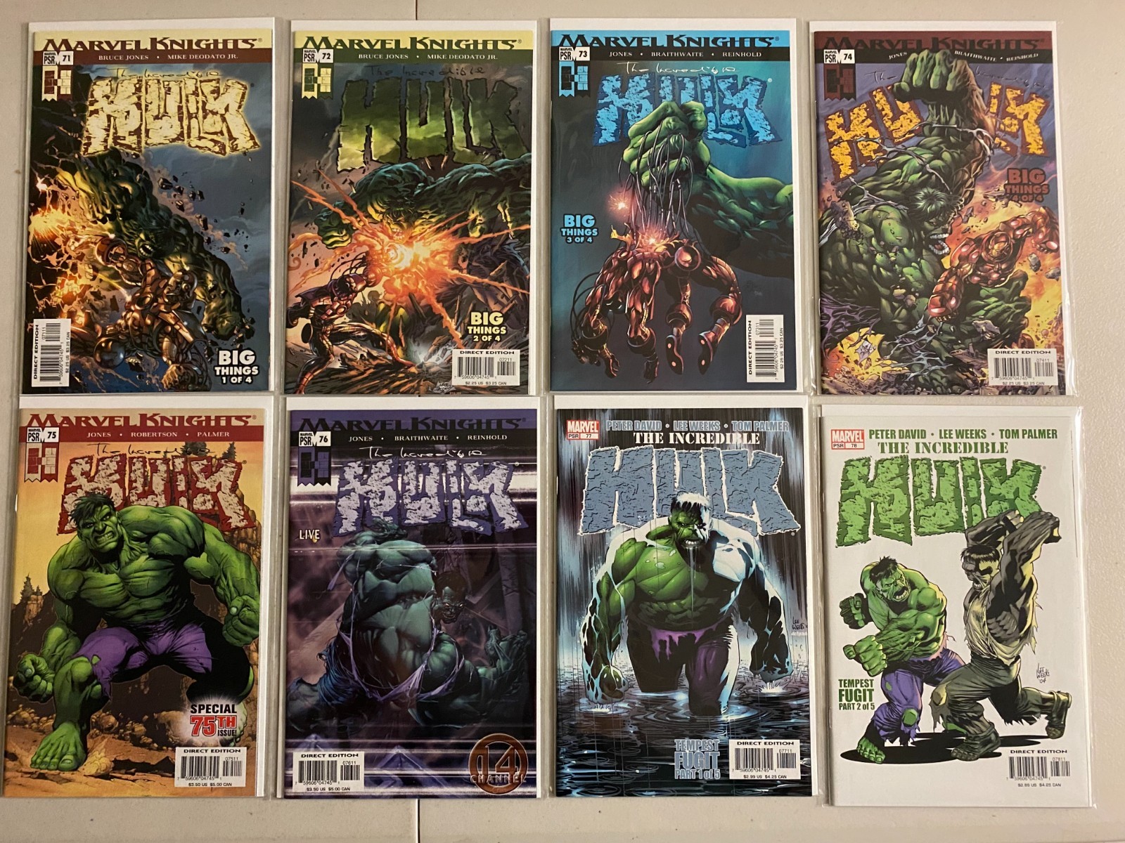 Incredible Hulk lot #71-112 + 2 Special Marvel 2nd (avg 8 VF) 34 diff (2004-'08)