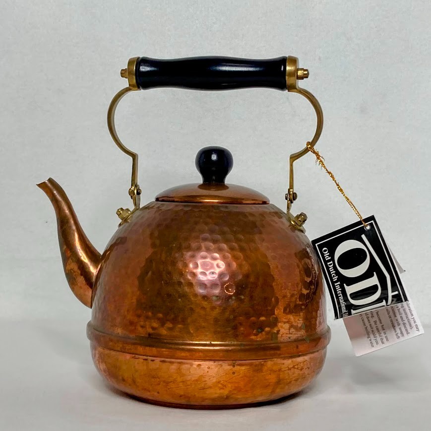 VTG Hammered Copper Tea Kettle Pot Dimpled Patina Old Dutch ODI Nickel Lined VTG Hammered Copper Tea Kettle Pot Dimpled Patina Old Dutch ODI Nickel Lined