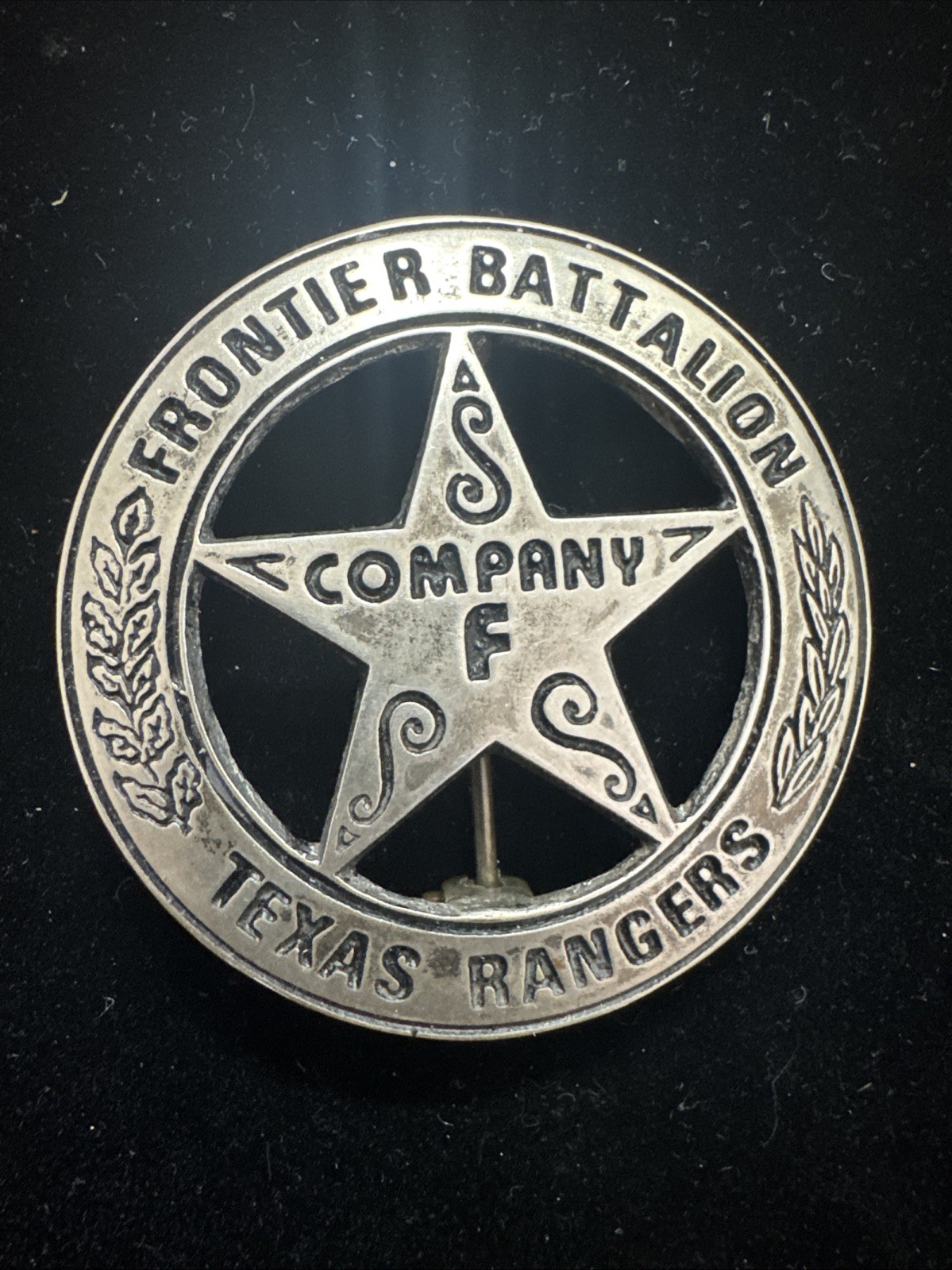 Sterling Silver .925 Texas Rangers Badge “Frontier Battalion Company F” 37.2 Gr Sterling Silver .925 Texas Rangers Badge “Frontier Battalion Company F” 37.2 Gr