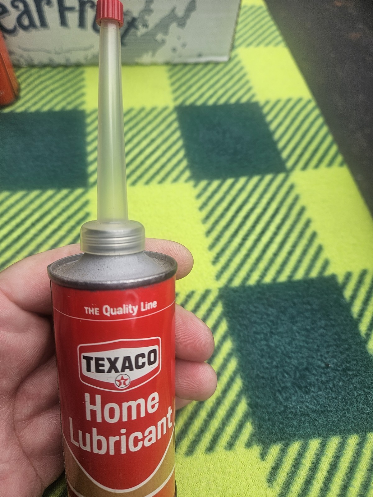 Vintage NOS Texaco Home Lubricant Oil Can 4oz Oiler FULL Vintage NOS Texaco Home Lubricant Oil Can 4oz Oiler FULL