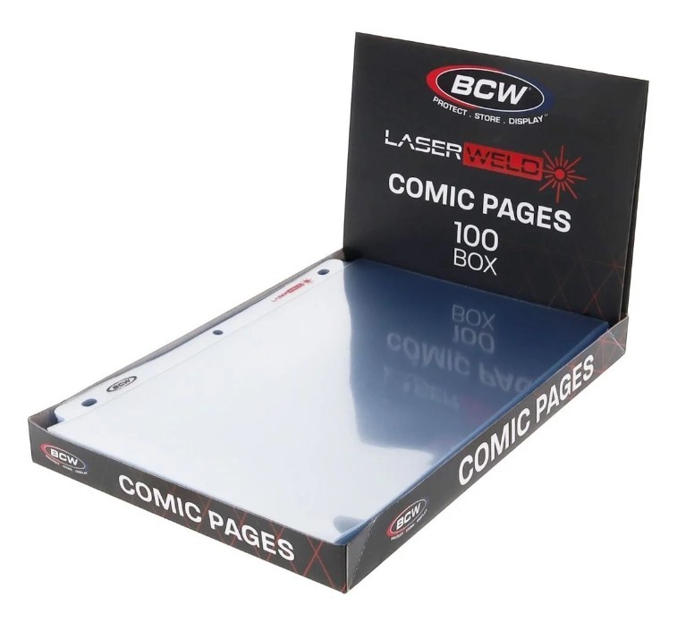 (100 Count) BCW LaserWeld® Comic Page for 3-Ring Binders - Fits Bags and Boards (100 Count) BCW LaserWeld® Comic Page for 3-Ring Binders - Fits Bags and Boards