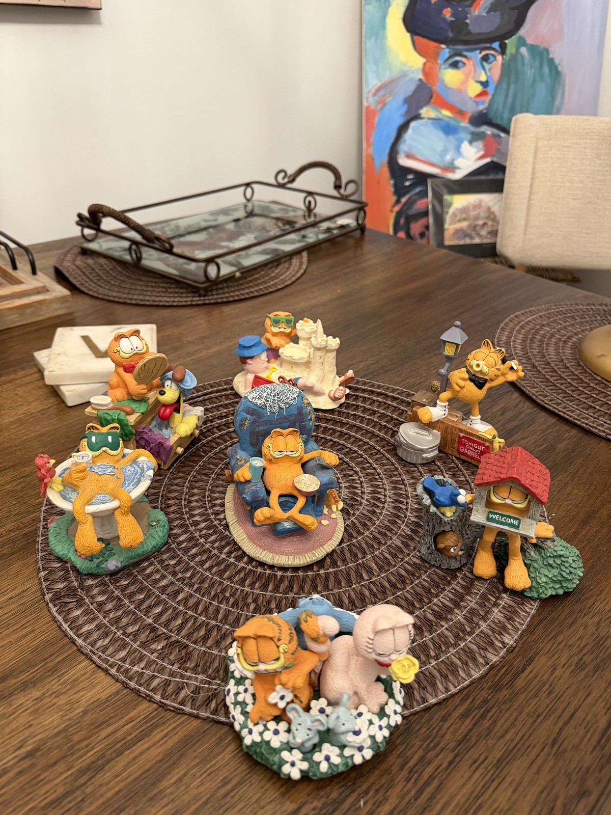 7 DANBURY MINT GARFIELD FIGURINES ***READ DESCRIPTION* 7 DANBURY MINT GARFIELD FIGURINES ***READ DESCRIPTION*