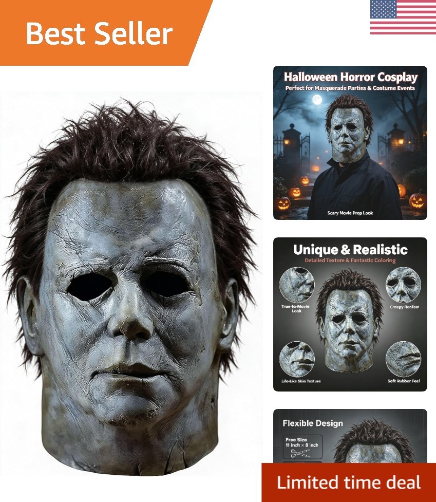 Detailed Michael Myers Mask - Ideal for Masquerade Parties & Halloween Events Detailed Michael Myers Mask - Ideal for Masquerade Parties & Halloween Events