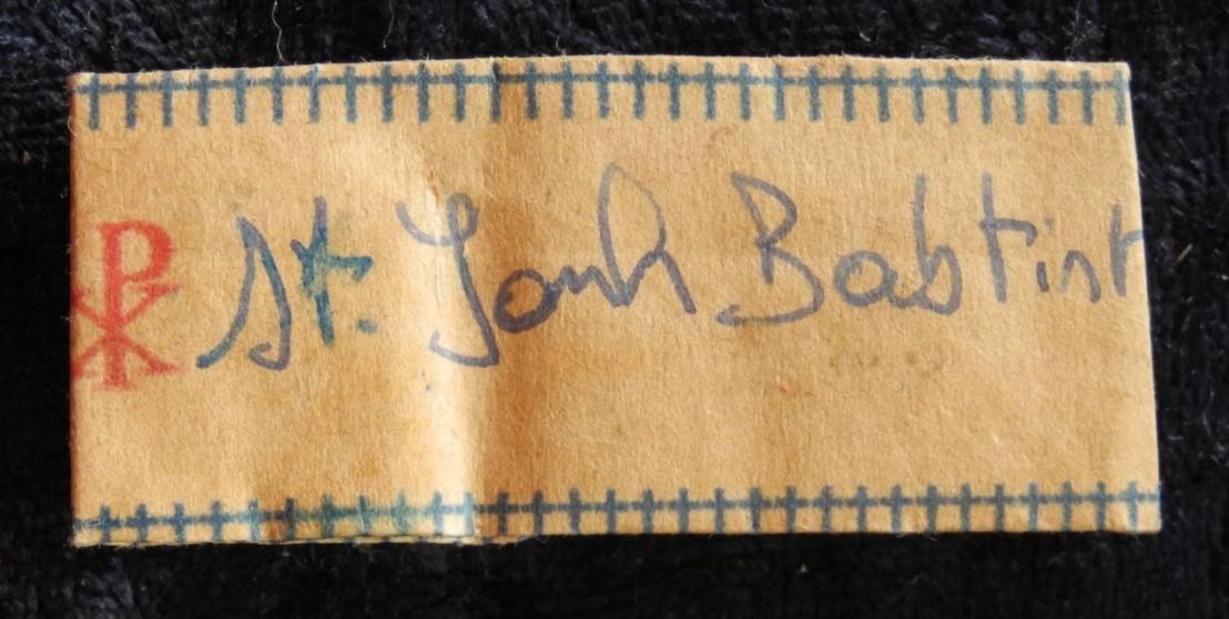 ANTIQUE ST JOHN BAPTIST POCKET SHRINE RELIC ENVELOPE WITH ORIGINAL WAX SEAL (Z8 ANTIQUE ST JOHN BAPTIST POCKET SHRINE RELIC ENVELOPE WITH ORIGINAL WAX SEAL (Z8